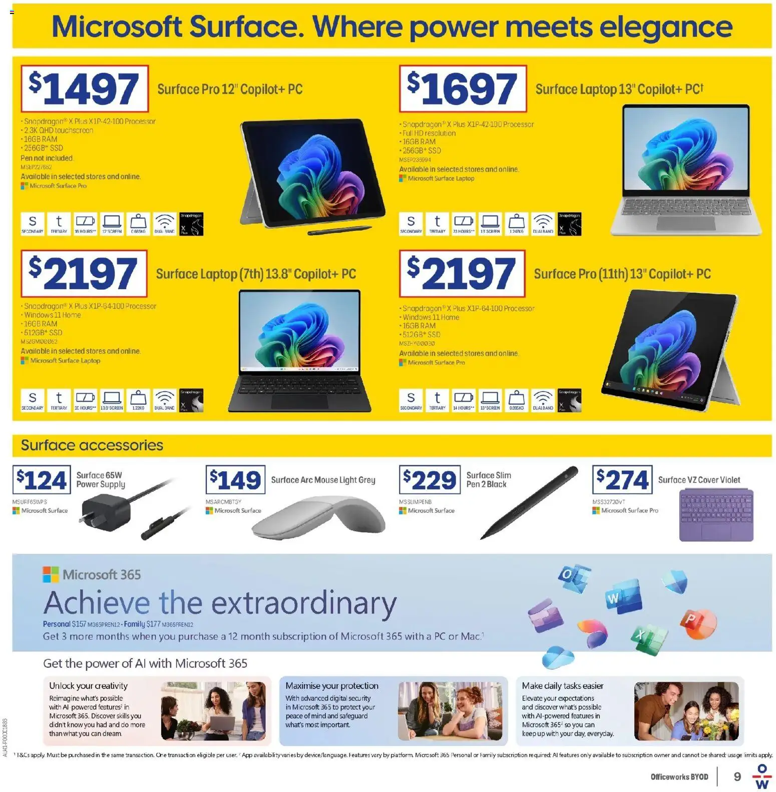 Officeworks catalogue - valid from 01.01.2026 | Page: 9 | Products: Light, Accessories, Pc, Screen