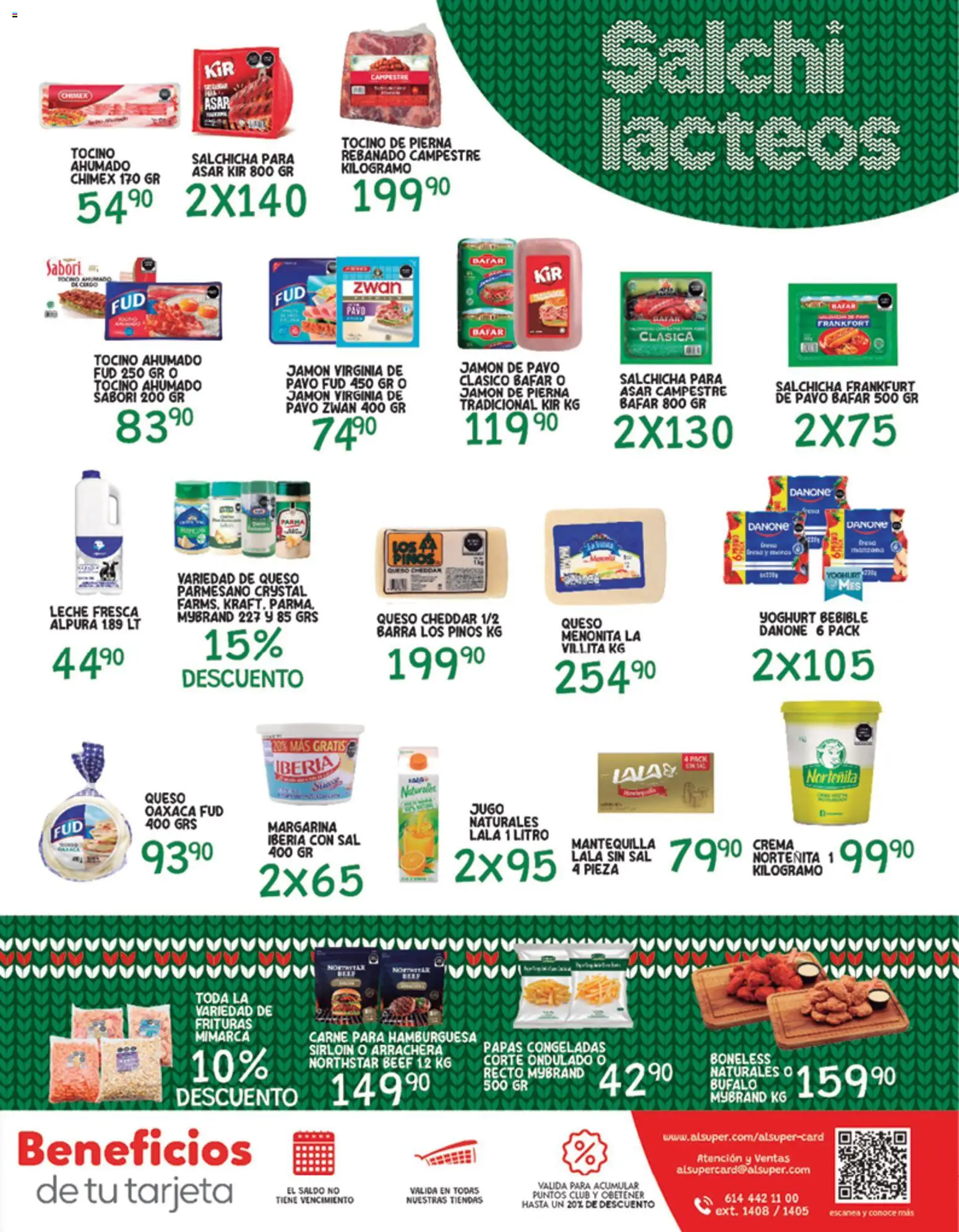 Nuevas ofertas de Alsuper válidas en toda la República Mexicana desde el 26.12.2025. ¡Encuentra las mejores ofertas en Alsuper folleto Saltillo! | Página: 7 | Productos: Tocino, Salchicha, Manzana, Mantequilla