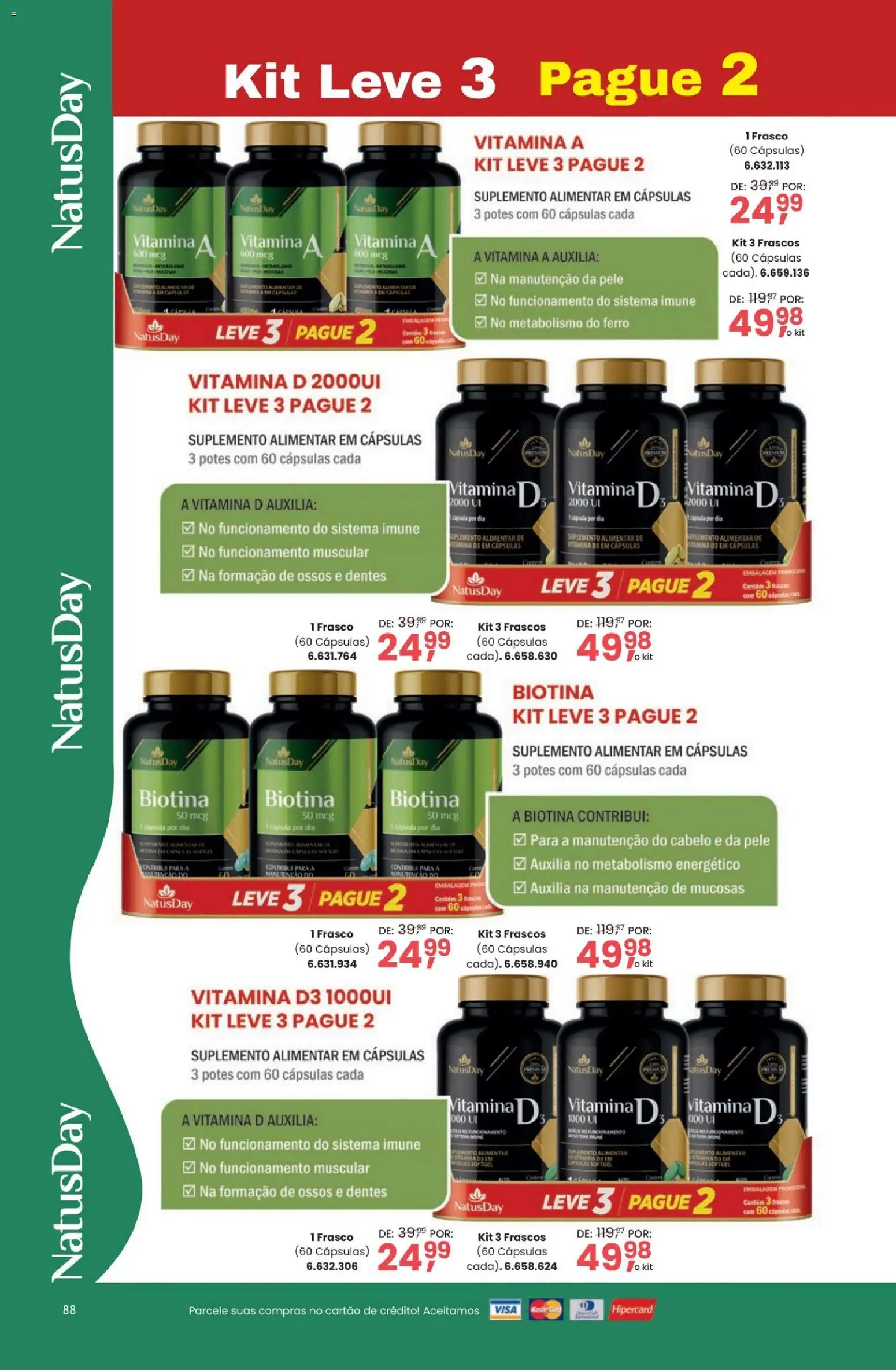 Quatro Estações Folheto - válido de 03.03.2026 | Página: 88 | Produtos: Ferro, Energético, Vitamina d, Potes