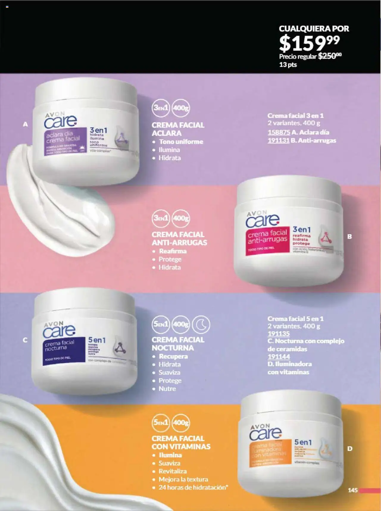 Nuevas ofertas de AVON válidas en toda la República Mexicana desde el 13.09.2025. ¡Encuentra las mejores ofertas en AVON - Campaña 14 2025! | Página: 152 | Productos: Iluminador, Crema, Vitaminas