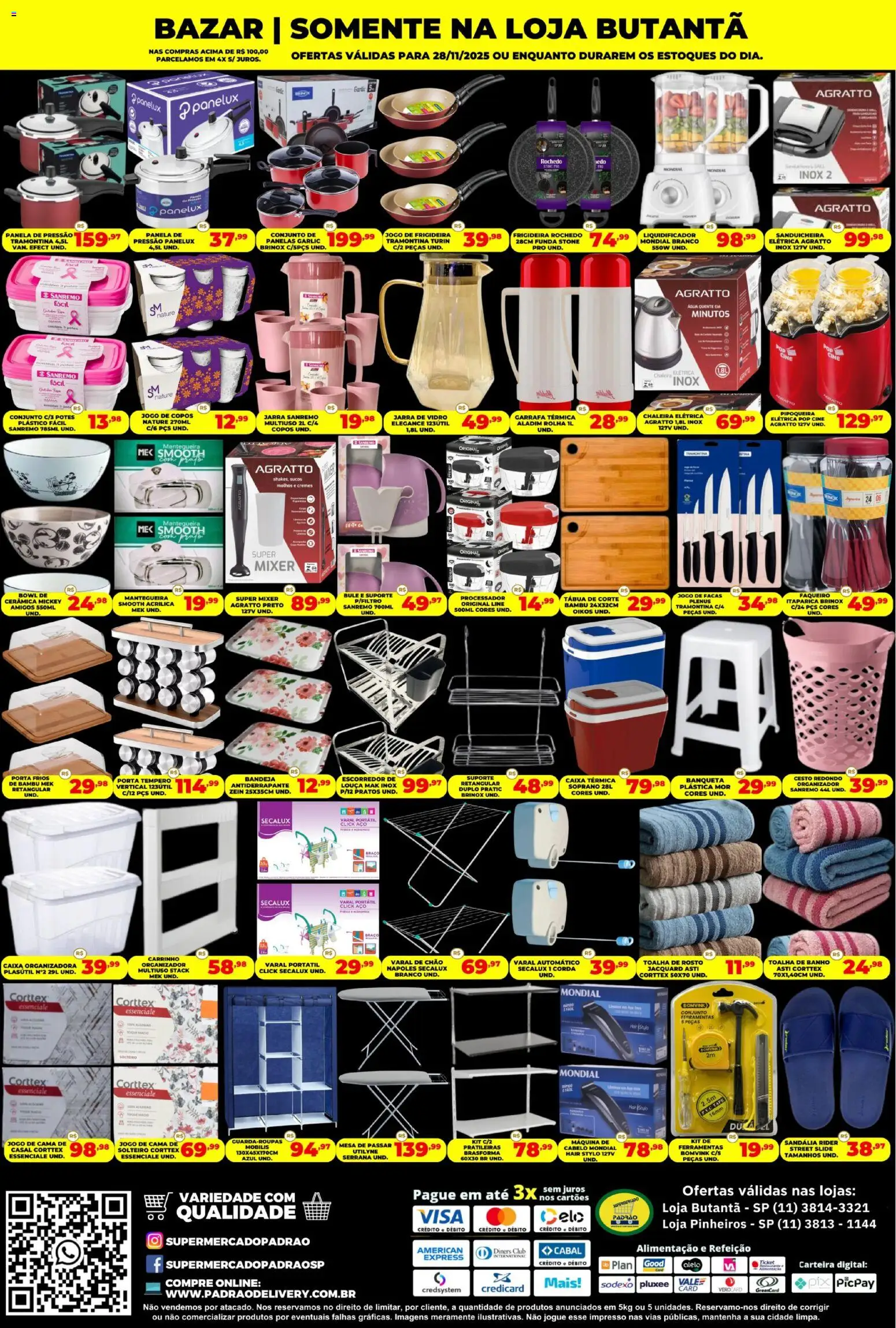 Supermercado Padrão Folheto - válido de 28.11.2025 | Página: 2 | Produtos: Carrinho, Mesa de passar, Tábua de corte, Tábua