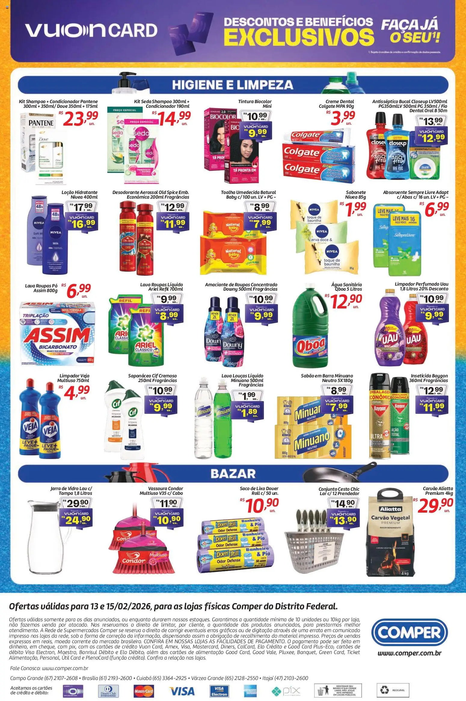 Comper Folheto - válido de 13.02.2026 | Página: 4 | Produtos: Amaciante de roupas, Sabonete, Amaciante, Água sanitária