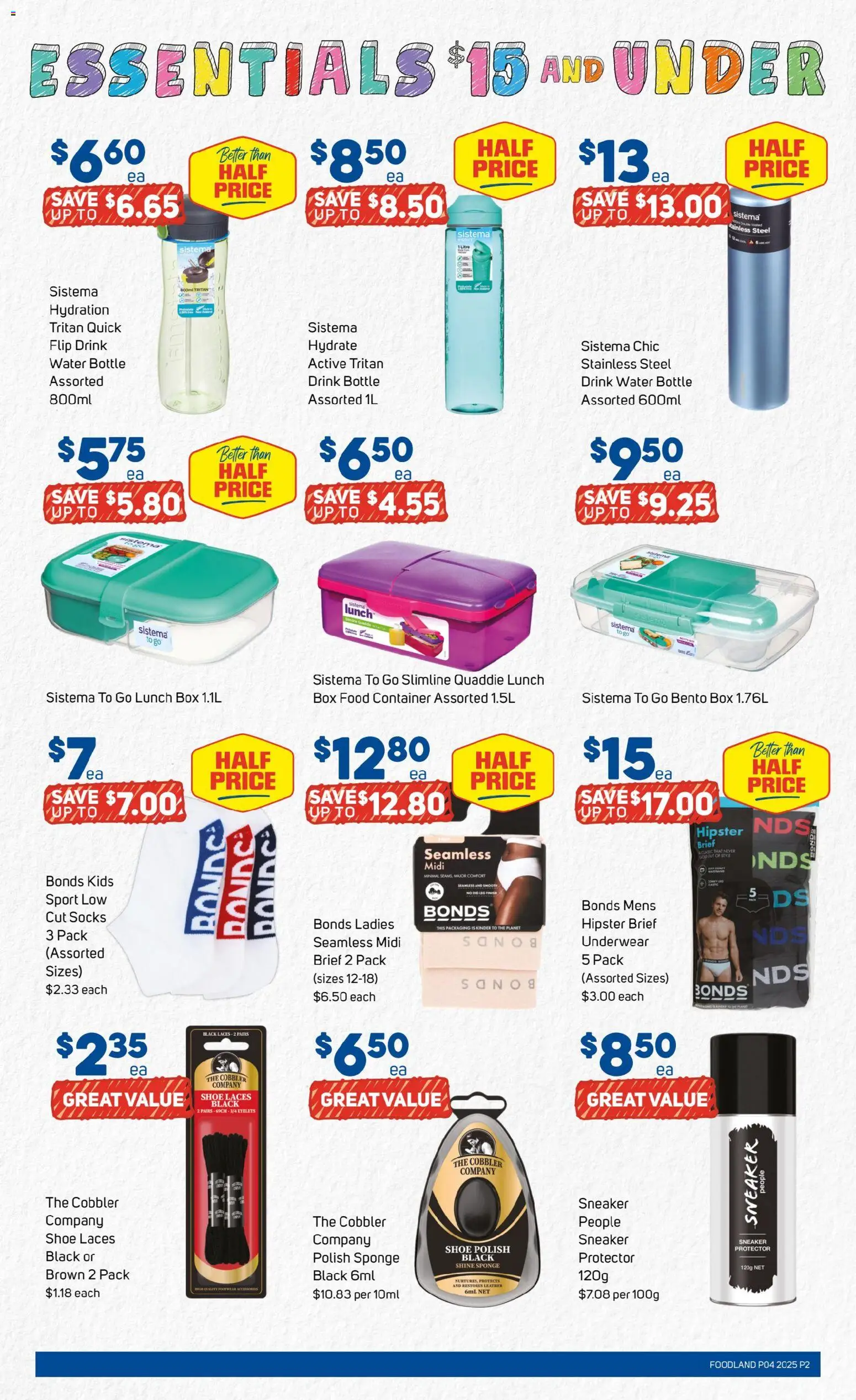 Foodland catalogue - valid from 21.01.2026 | Page: 2 | Products: Box, Polish, Water, Socks