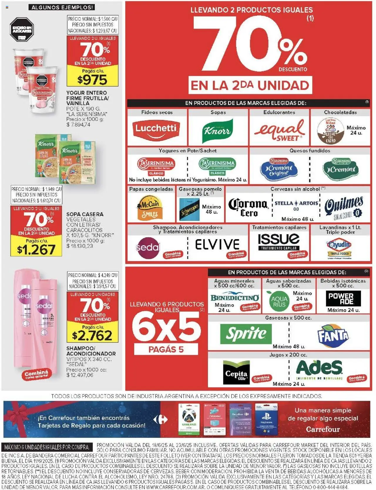 Carrefour ofertas │ válido desde el 18.06.2025 | Página: 27 | Productos: Sofá, Acondicionador, Pomelo, Fideos