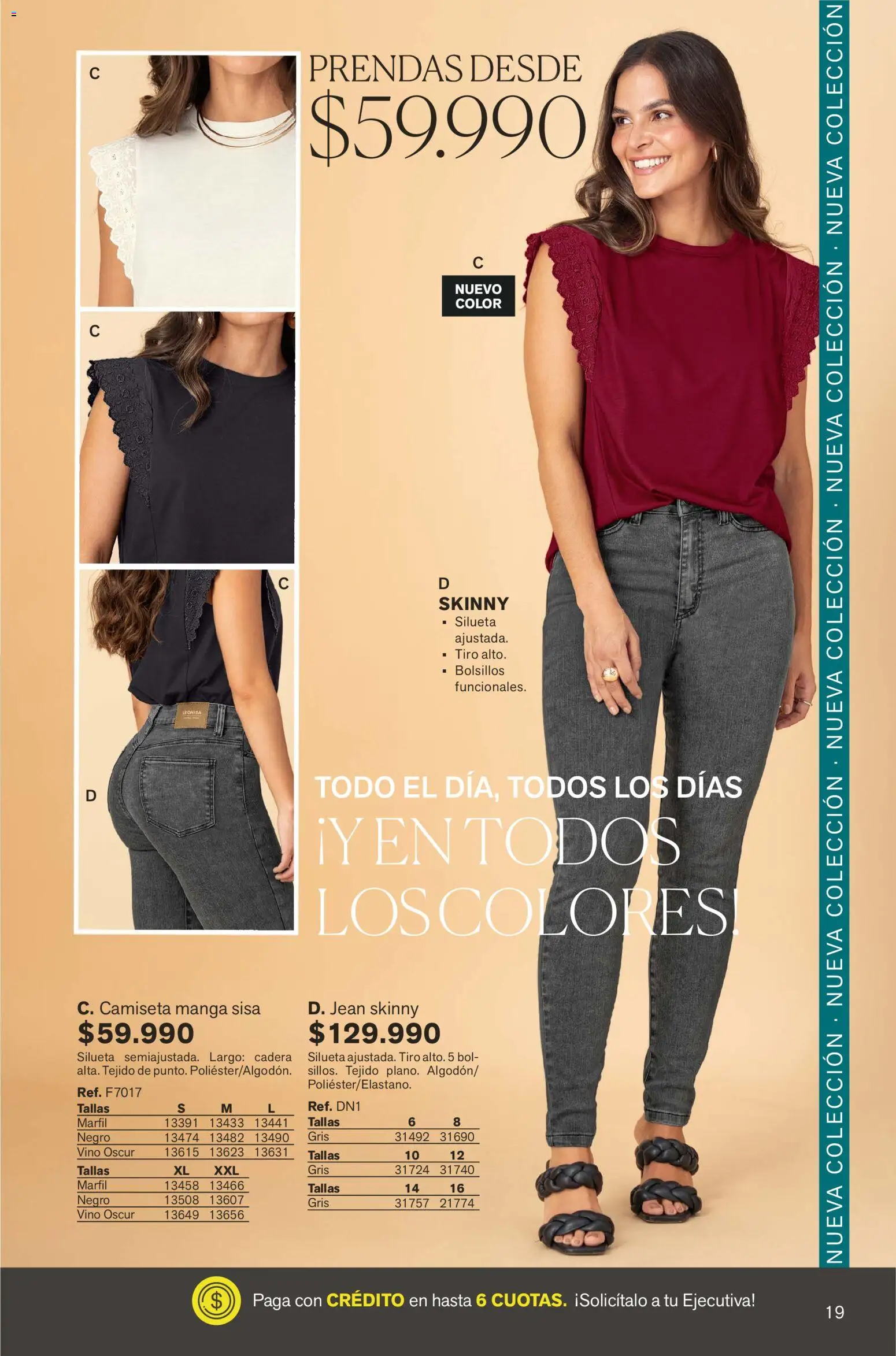 Leonisa revista - valida desde el 01.02.2026 | Página: 19 | Productos: Jean, Camiseta, Camiseta manga sisa, Vino