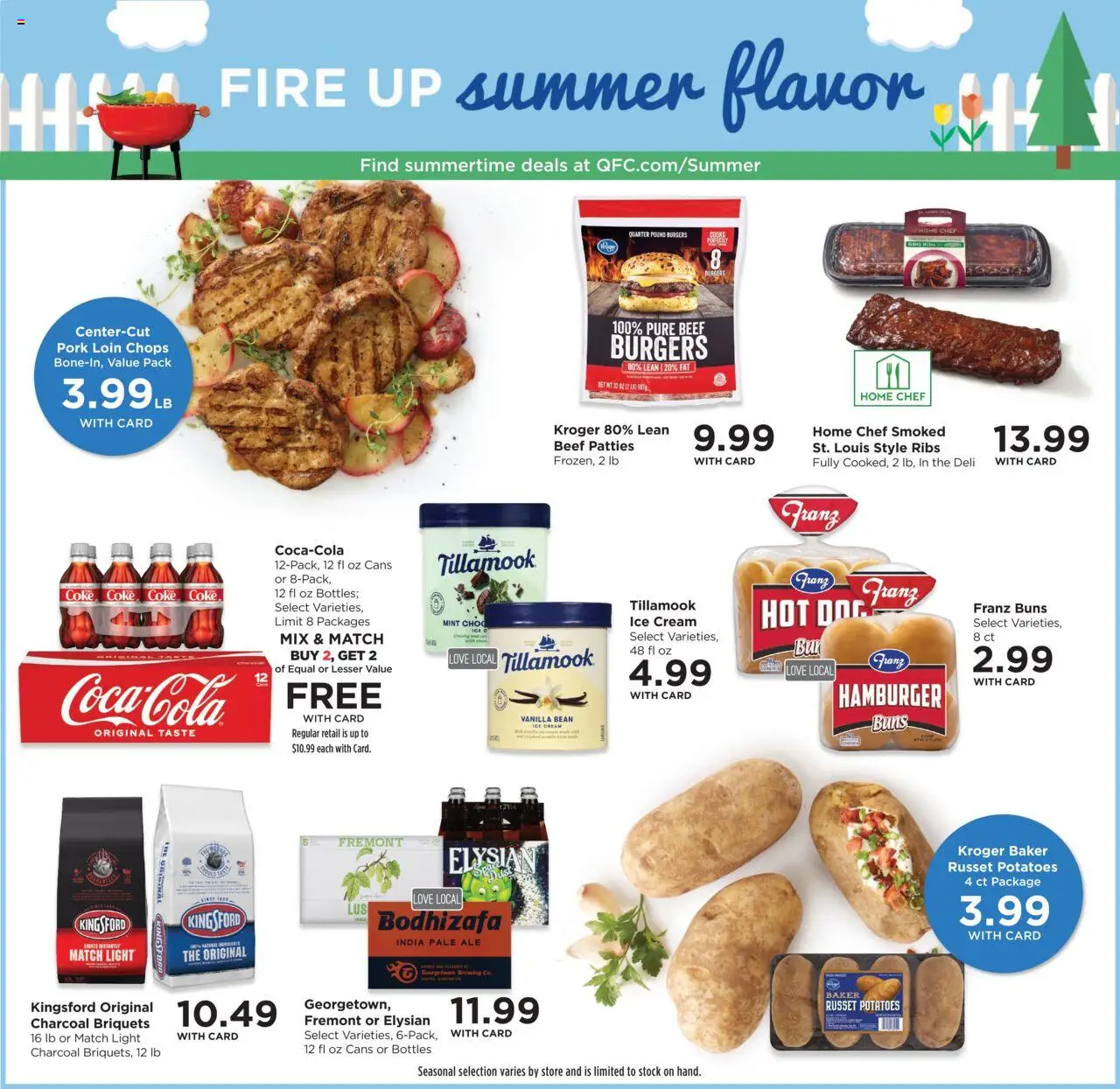 QFC Weekly Ad - valid from 30.07.2025 | Page: 6 | Products: Beef, Cream, Ice cream, 2人掛けソファ