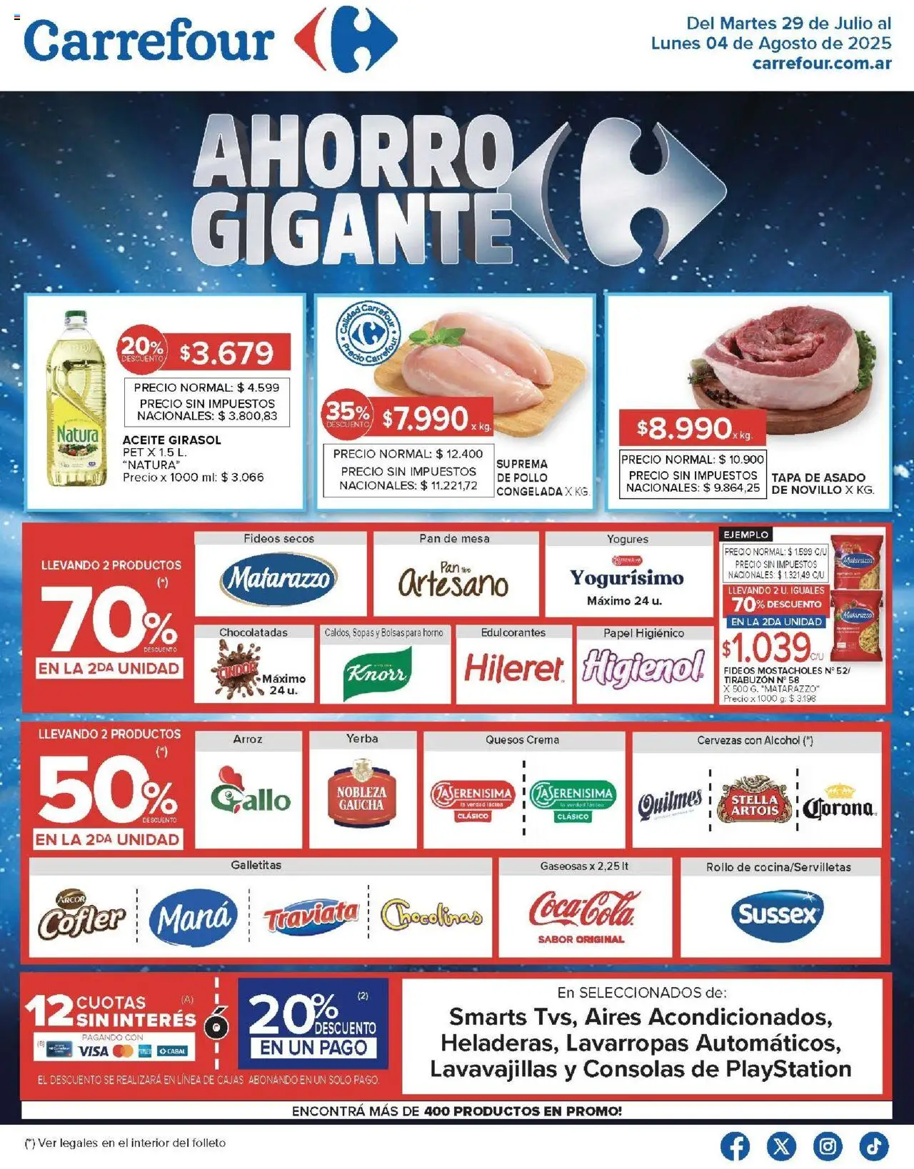 Carrefour ofertas - Salta │ válido desde el 29.07.2025 | Página: 1 | Productos: Horno, Lavavajillas, Mesa, Pan