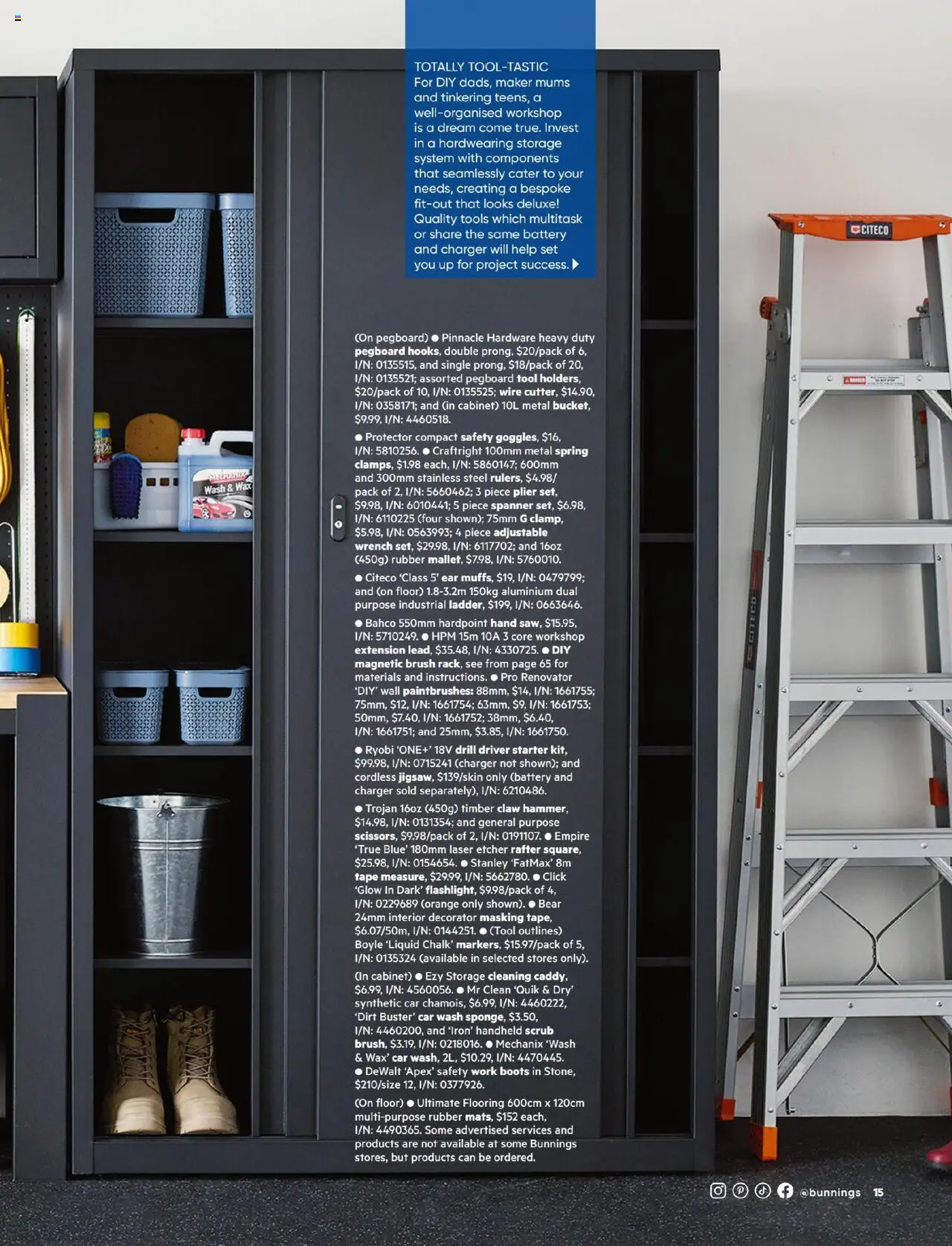 Bunnings Warehouse catalogue - valid from 01.08.2025 | Page: 15 | Products: Brush, Scrub, Flooring, Boots
