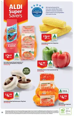 Aldi catalogue - valid from 16.07.2025 | Page: 22 | Products: Honey, Mushrooms, Mandarins, Fruits
