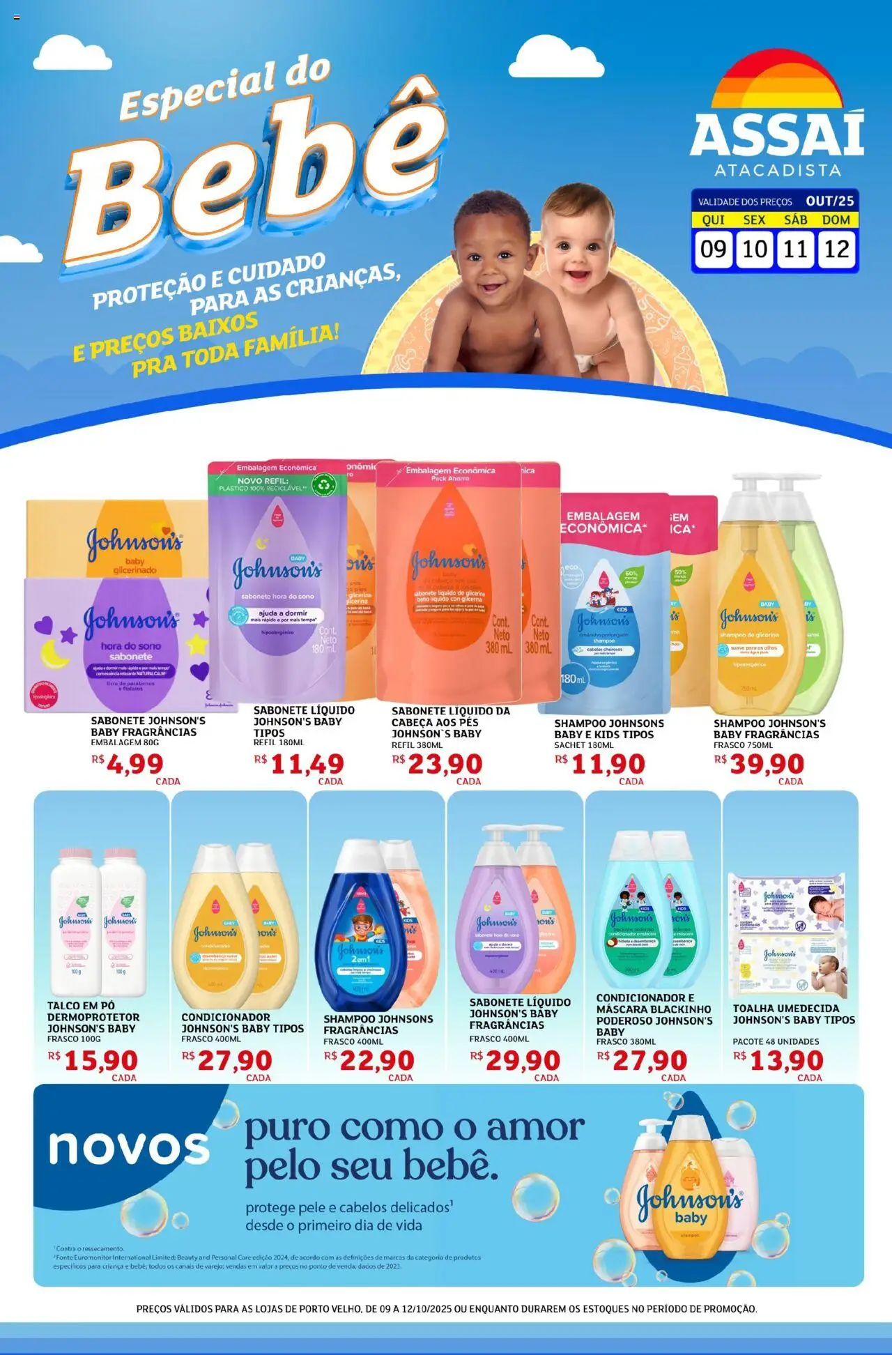 Assaí Atacadista Folheto - válido de 09.10.2025 | Página: 1 | Produtos: Shampoo, Talco, Pó, Sabonete líquido