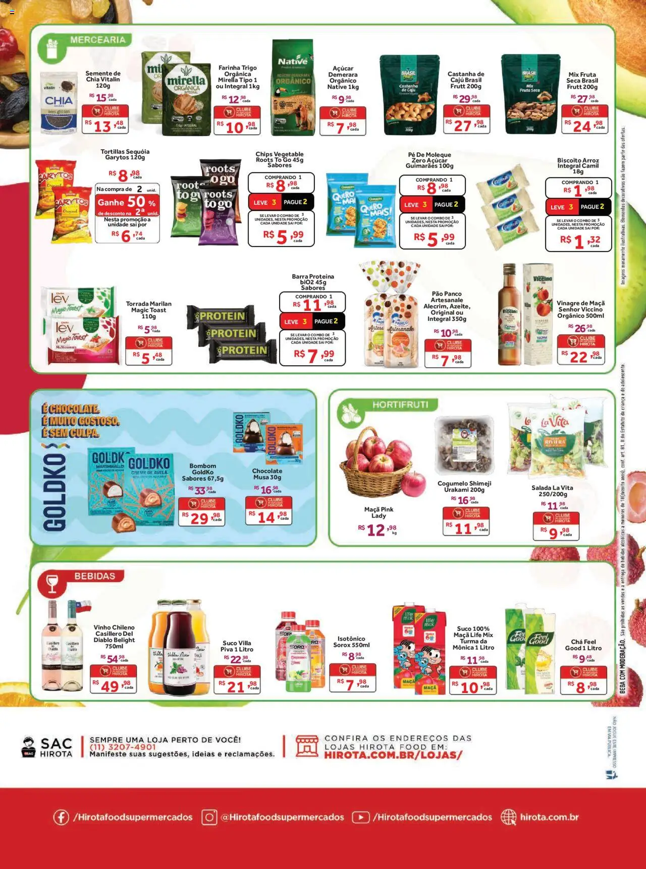Hirota Food Folheto - válido de 08.10.2025 | Página: 4 | Produtos: Açúcar demerara, Pão, Creme de avelã, Isotônico