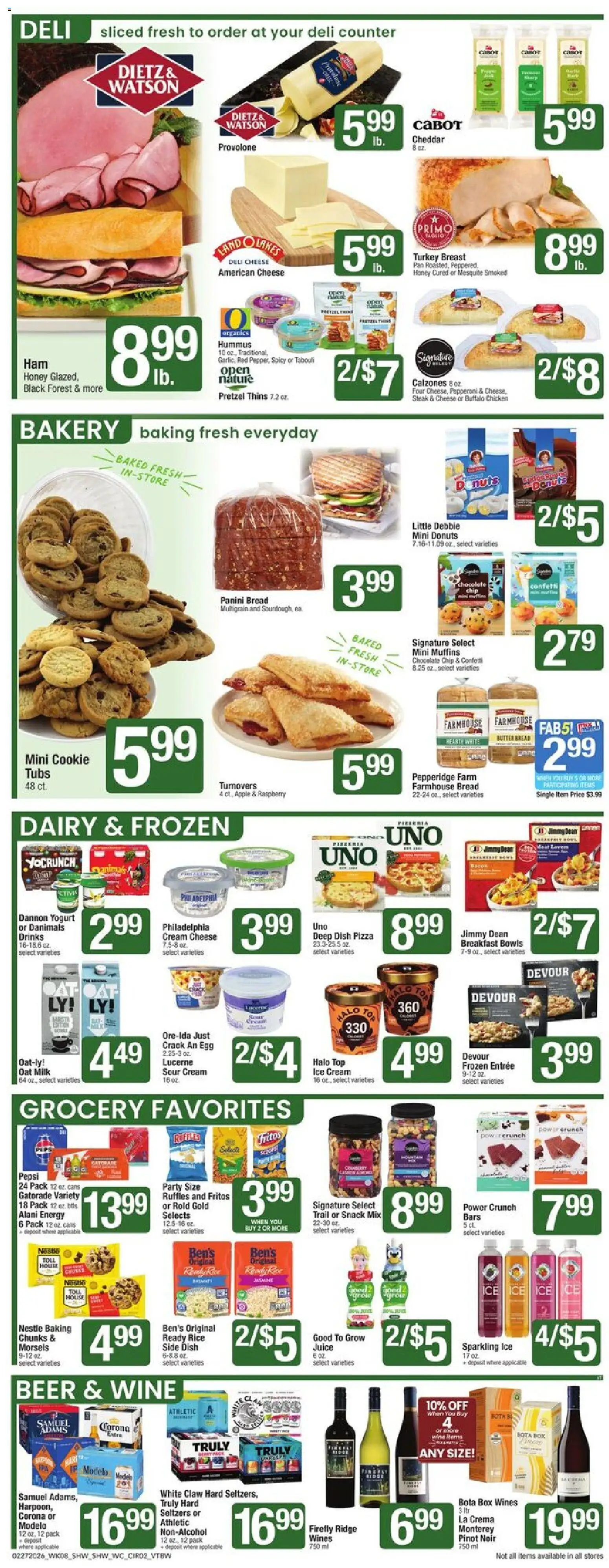 Shaw's Weekly Ad - VT - valid from 27.02.2026 | Page: 2 | Products: Wc, Cheese, Pizza, Nuts