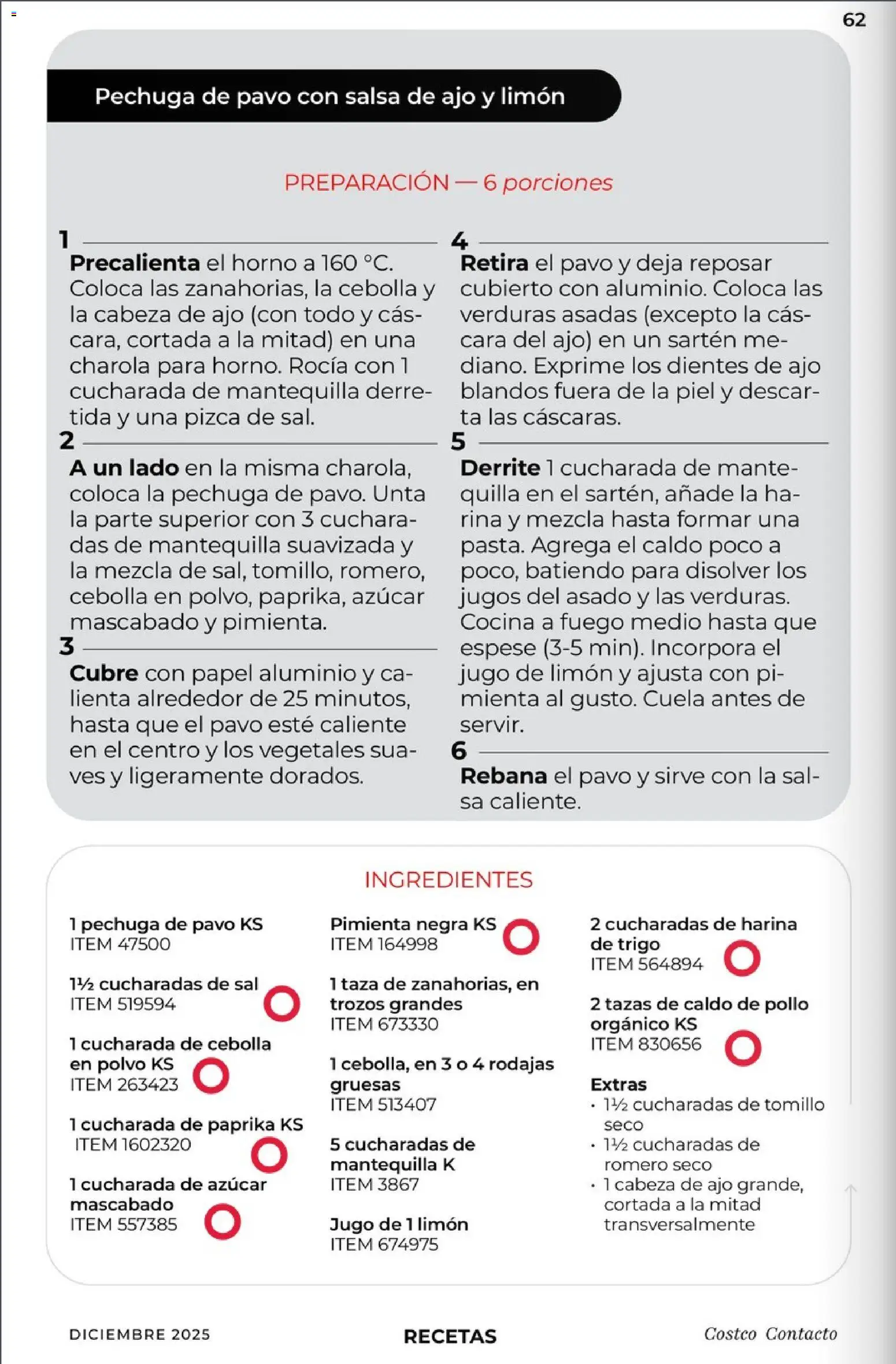 Nuevas ofertas de Costco válidas en toda la República Mexicana desde el 01.12.2025. ¡Encuentra las mejores ofertas en Costco Revista Diciembre! | Página: 62 | Productos: Pollo, Taza, Sal, Polvo