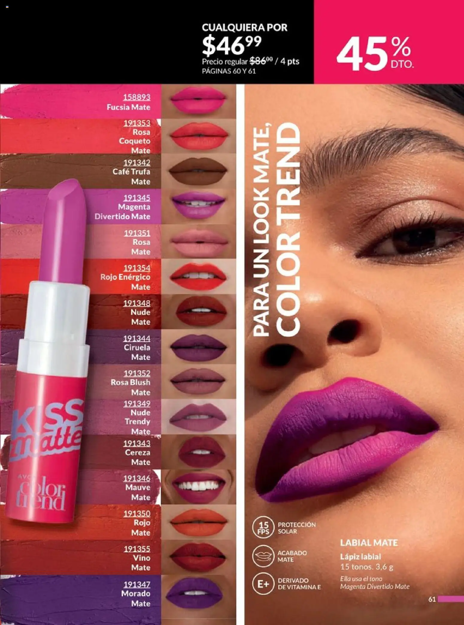 Nuevas ofertas de AVON válidas en toda la República Mexicana desde el 20.12.2025. ¡Encuentra las mejores ofertas en AVON campaña 1 2026! | Página: 66 | Productos: Café, Mate, Vino, Lápiz labial