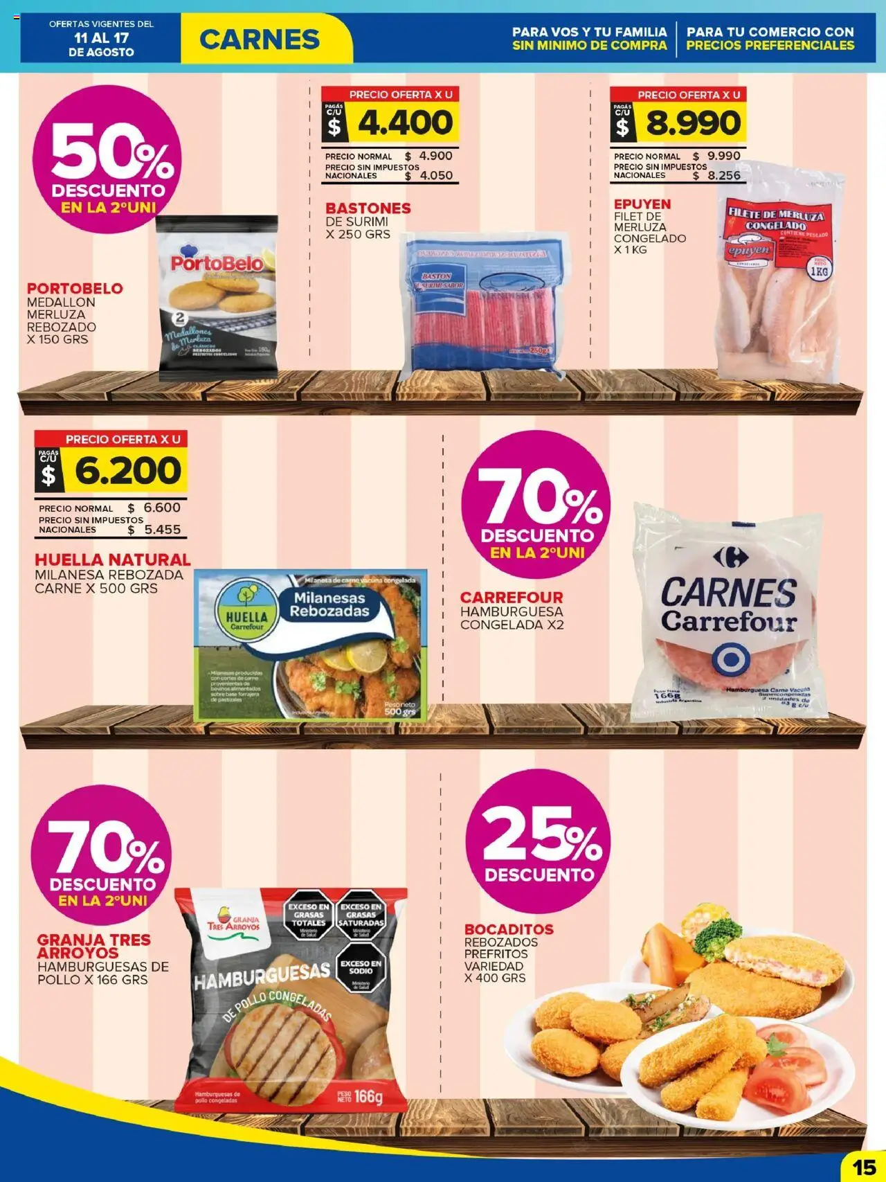 Carrefour Maxi catálogo - Chubut │ válido desde el 11.08.2025 | Página: 15 | Productos: Pollo, Milanesa, Pescado