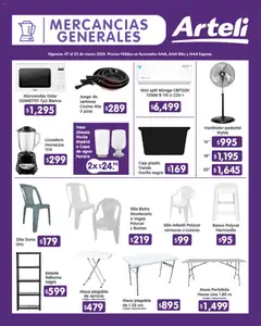 Vista previa de Arteli folleto Quincenal, nuevo folleto de la tienda, válido en México a partir del 07.03.2026 | Página: 17 | Productos: Estante, Silla, Licuadora, Microondas