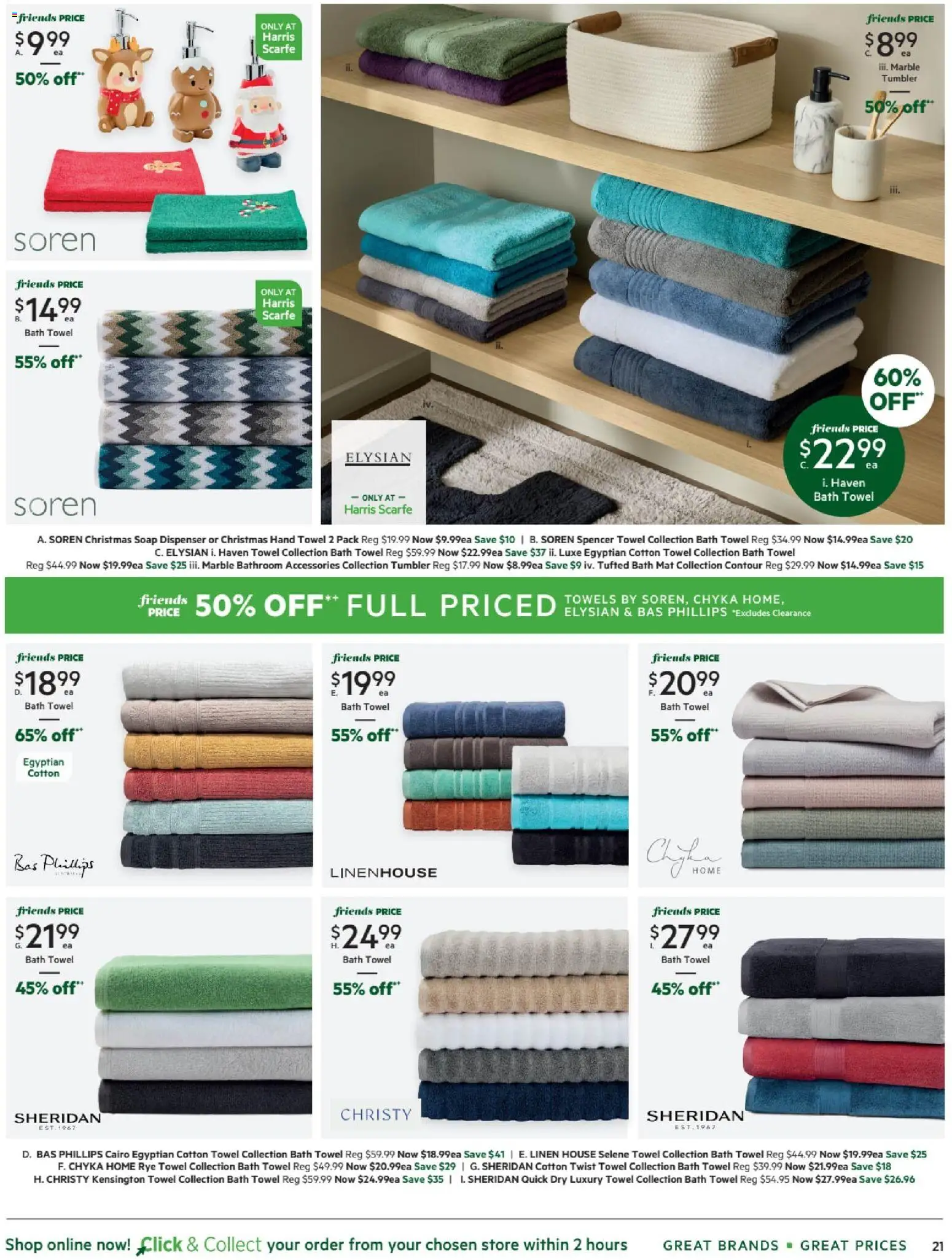 Harris Scarfe catalogue - valid from 07.11.2025 | Page: 21 | Products: Linen, Soap, Contour, Bathroom