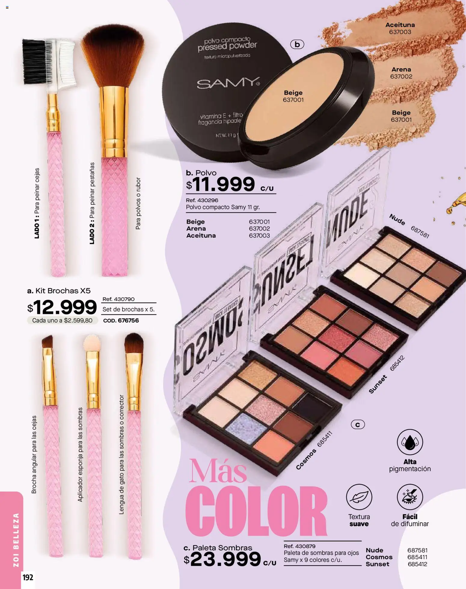 Carmel revista - valida desde el 01.03.2026 | Página: 192 | Productos: Esponja, Polvo compacto, Brocha, Fragancia