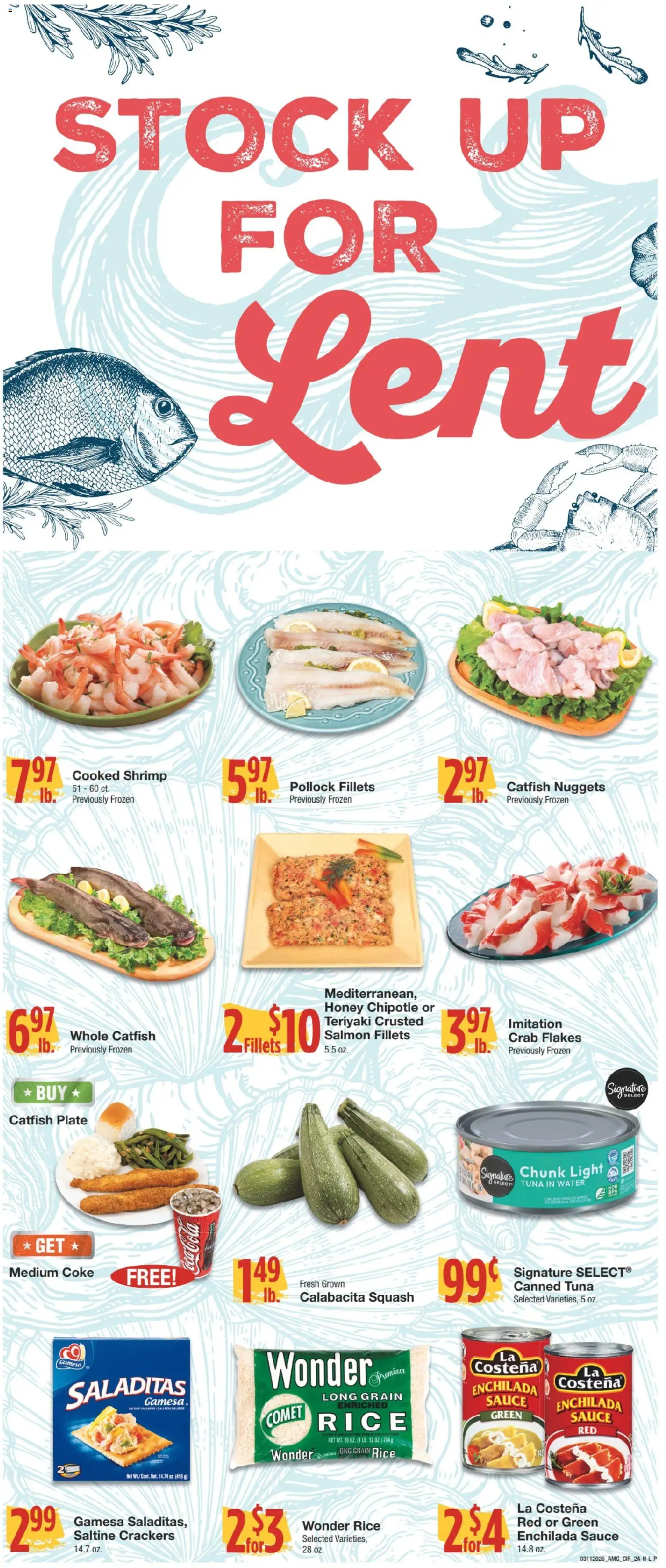 United Supermarkets Ad - valid from 10.03.2026 | Page: 2 | Products: Squash, Rice, Flakes, Water