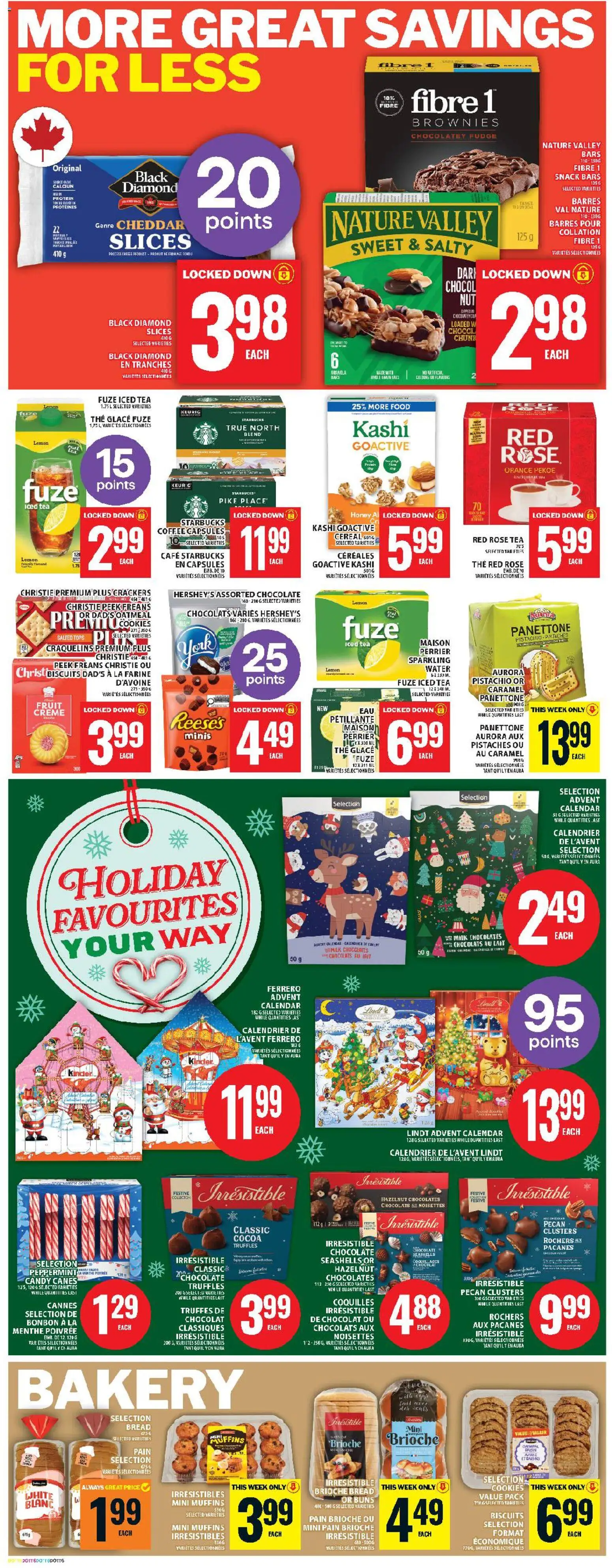 Food Basics flyer valid from 13.11.2025 | Page: 8 | Products: Tea, Bakery, Milk, Coffee