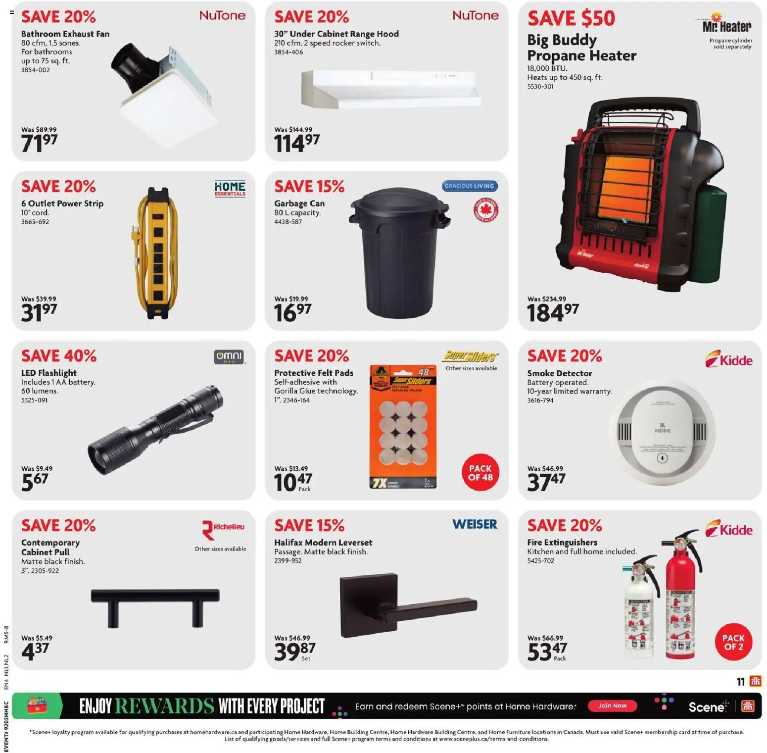 Home Hardware flyer valid from 29.01.2026 | Page: 12 | Products: Range hood, Fan, Cabinet, Battery