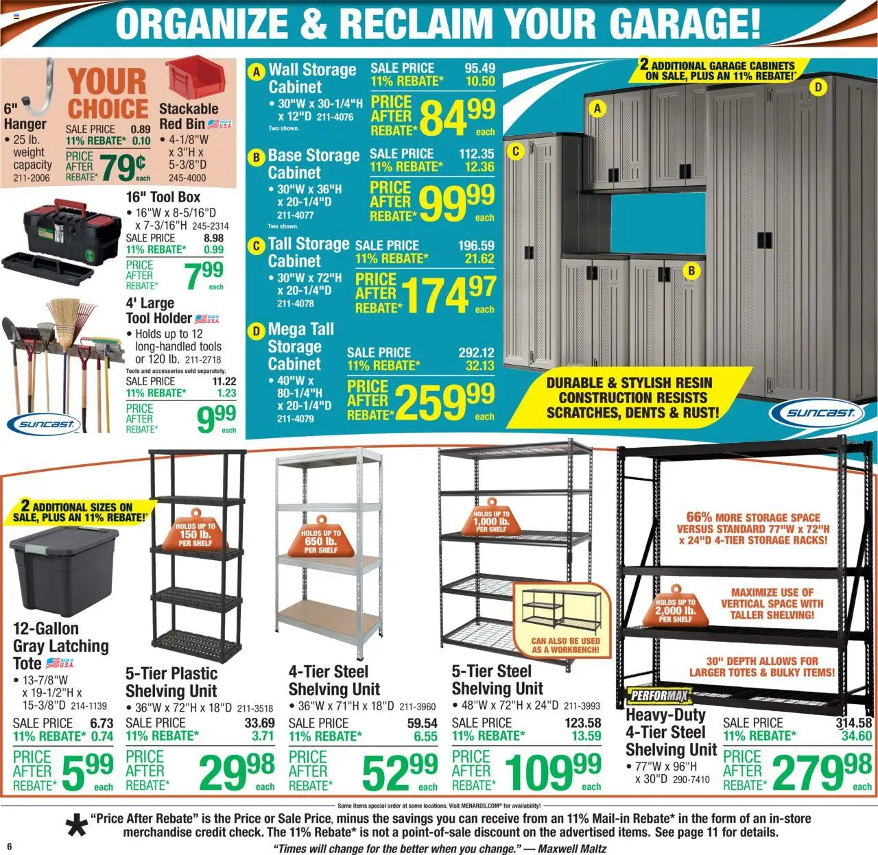 Menards Weekly Ad - valid from 20.08.2025 | Page: 10 | Products: Shelf, Box, Weight