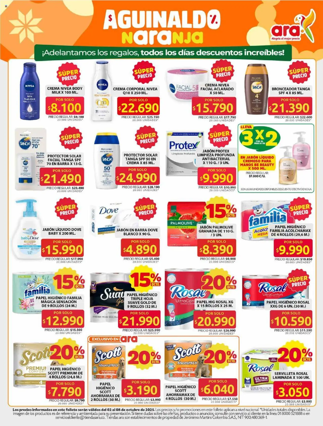 Ara revista - valida desde el 02.10.2025 | Página: 5 | Productos: Crema, Body, Protector solar, Jabón