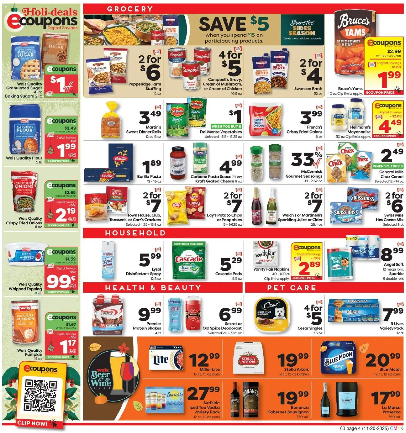 Weis Weekly Circular - PA - valid from 20.11.2025 | Page: 4 | Products: Juice, Deodorant, Potatoes, Mayonnaise