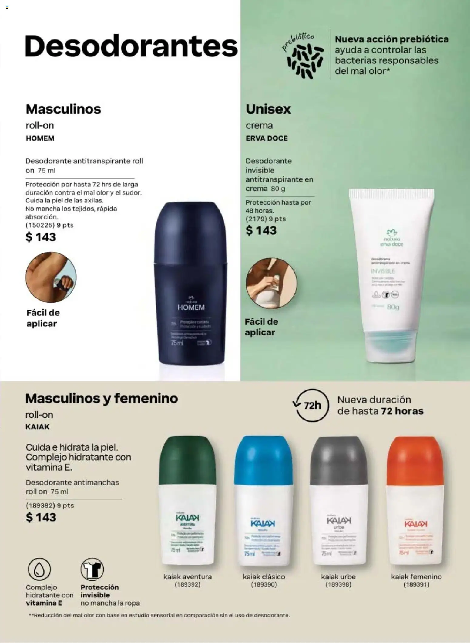 Nuevas ofertas de Natura válidas en toda la República Mexicana desde el 20.02.2026. ¡Encuentra las mejores ofertas en Natura campaña 4 2026! | Página: 137 | Productos: Desodorante, Antitranspirante, Crema, Ropa