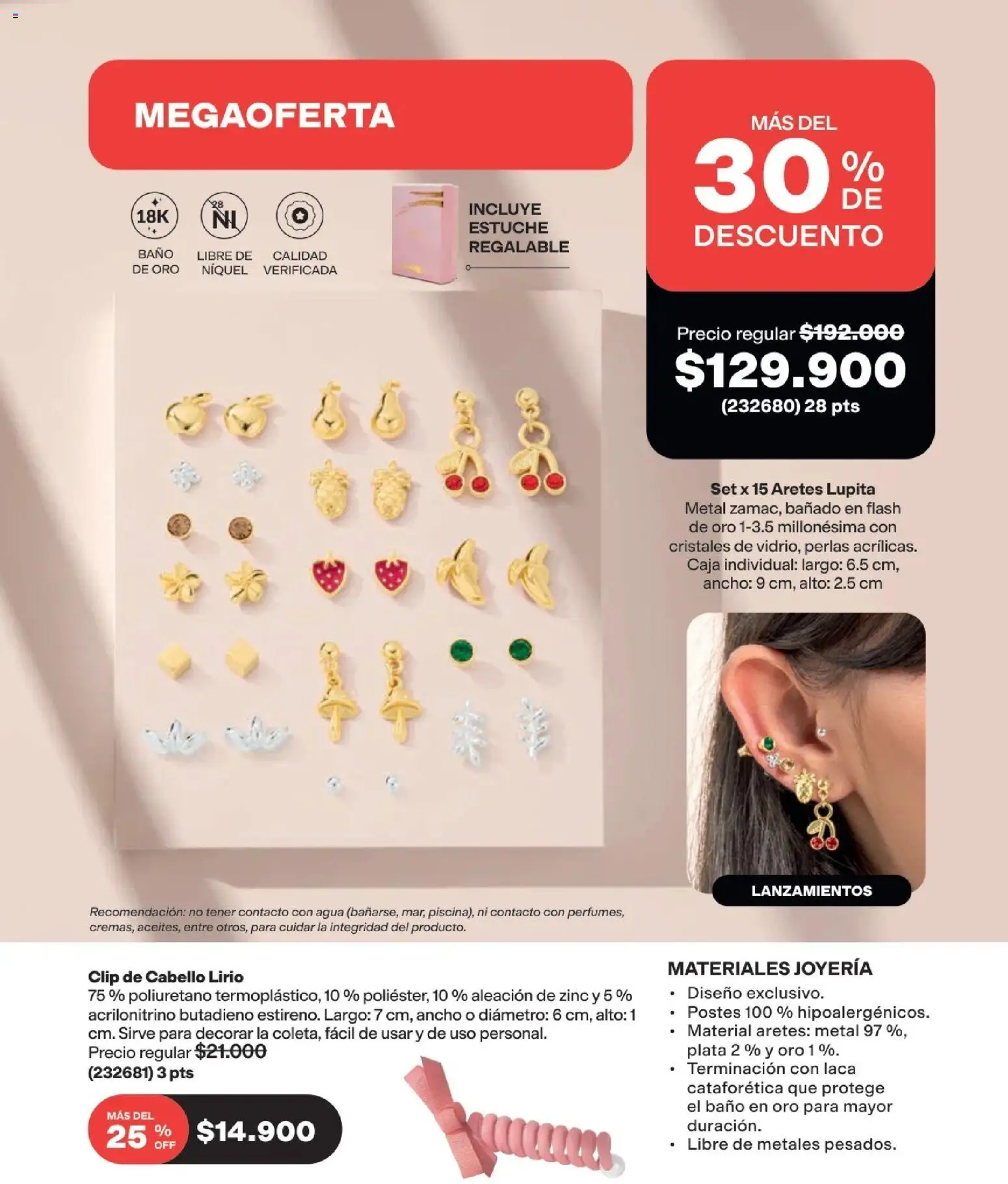 Avon revista - valida desde el 25.03.2026 | Página: 99 | Productos: Estuche, Aretes, Individual, Baño