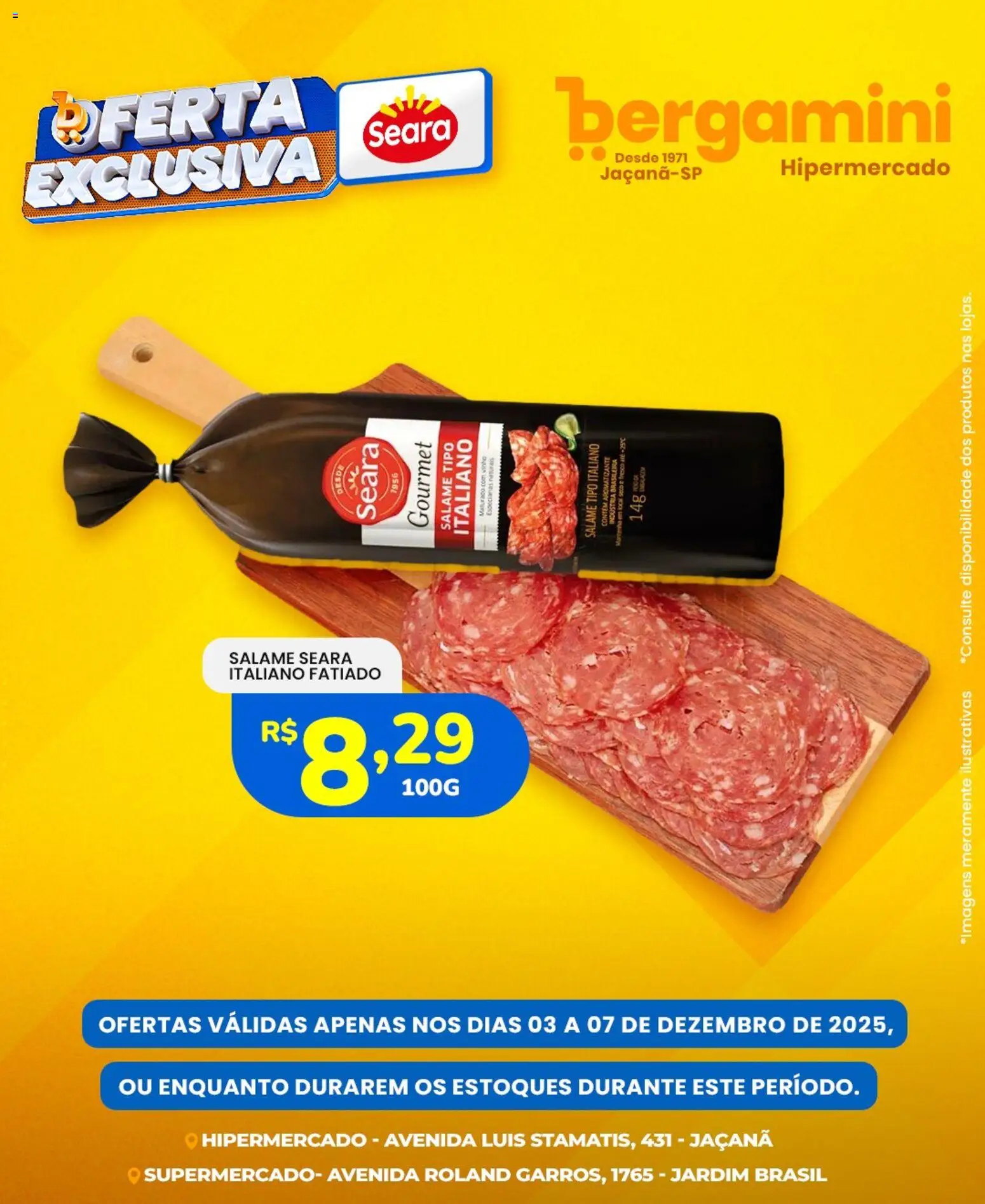 Supermercado Bergamini Folheto - válido de 03.12.2025 | Página: 3 | Produtos: Salame, Vinho
