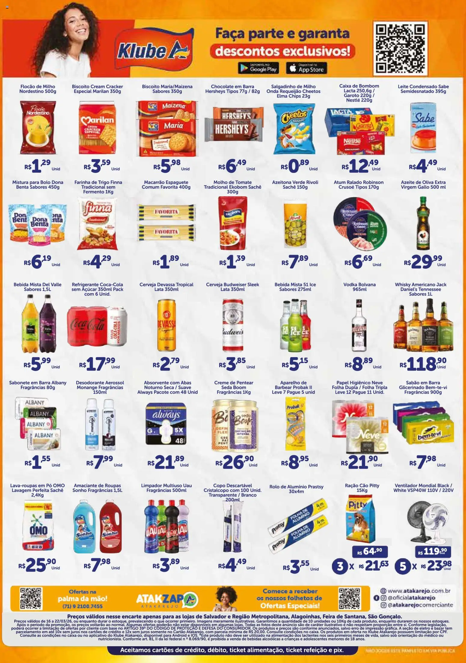 Atakarejo Folheto - válido de 16.03.2026 | Página: 2 | Produtos: Elma Chips, Cerveja, Caixa de bombom, Absorvente