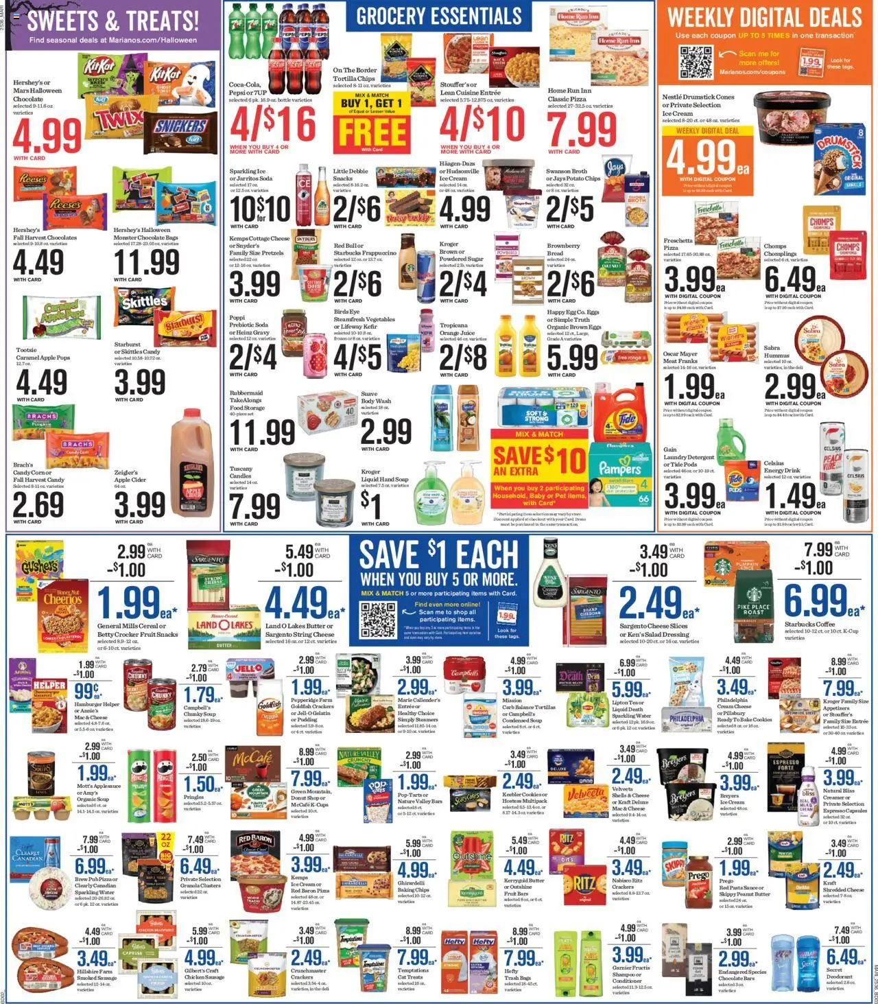 Mariano's Weekly Ad - valid from 08.10.2025 | Page: 4 | Products: Conditioner, Chocolate, Chips, Cottage cheese