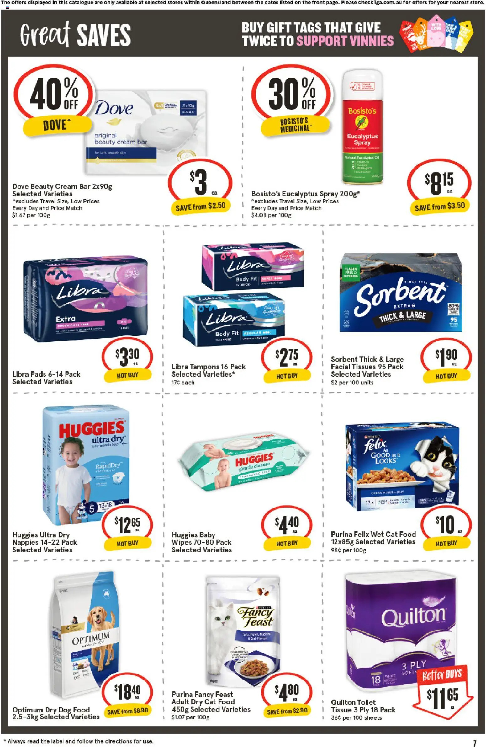 IGA catalogue - valid from 12.11.2025 | Page: 7 | Products: Dog food, Cream, Tampons, Tissues