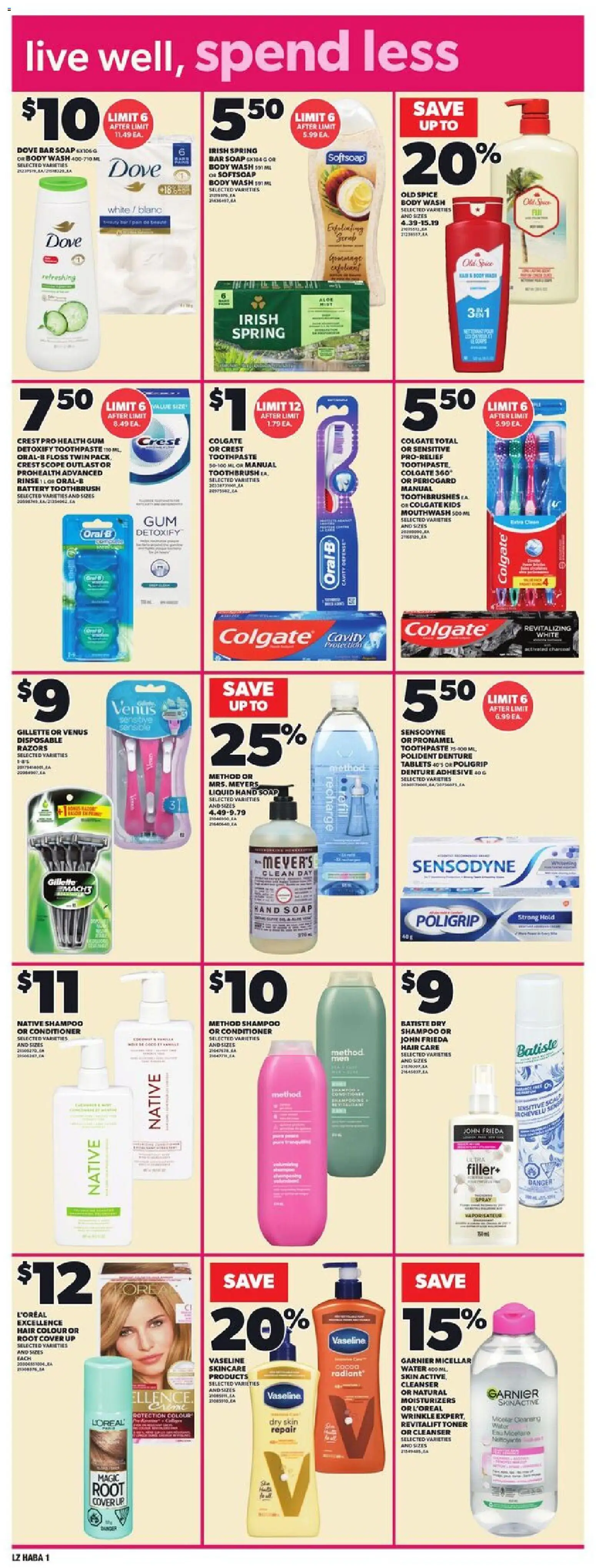 Zehrs flyer valid from 15.01.2026 | Page: 12 | Products: Toner, Shampoo, Mouthwash, Battery