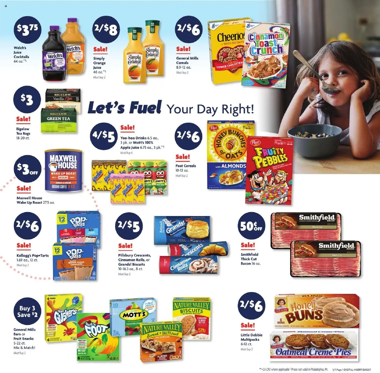Family Dollar Current Ad - TX - valid from 01.03.2026 | Page: 3 | Products: Coffee, Tea, Cereals, Sugar