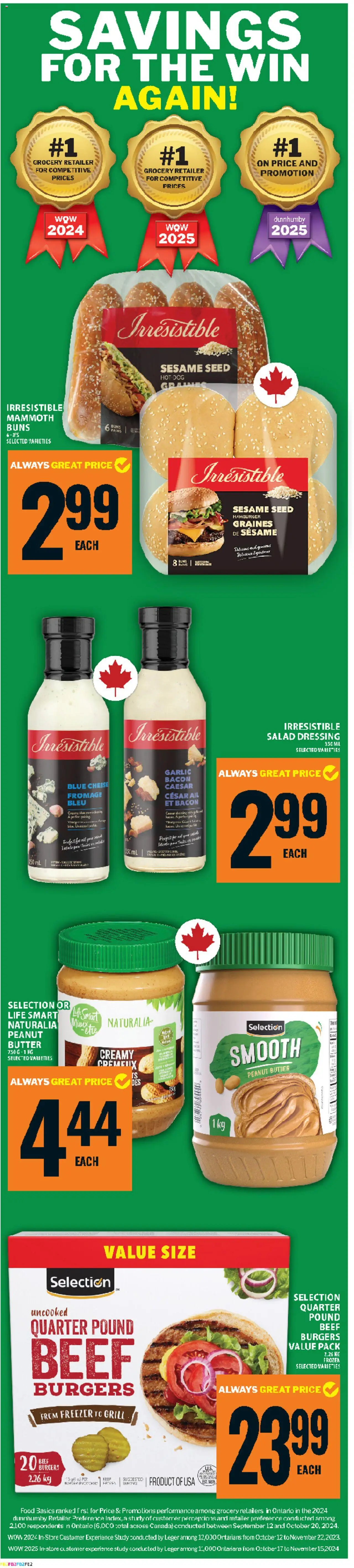 Food Basics flyer valid from 21.08.2025 | Page: 3 | Products: Beef, Grill, Butter, Cheese
