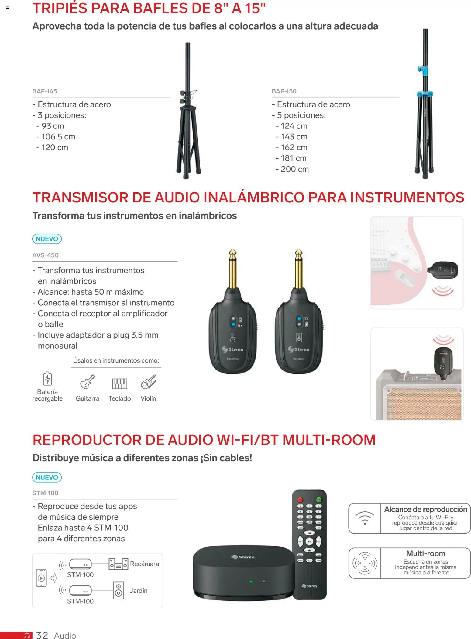 Nuevas ofertas de Steren válidas en toda la República Mexicana desde el 01.01.2026. ¡Encuentra las mejores ofertas en Steren catálogo! | Página: 44 | Productos: Audio, Reproductor, Batería, Teclado