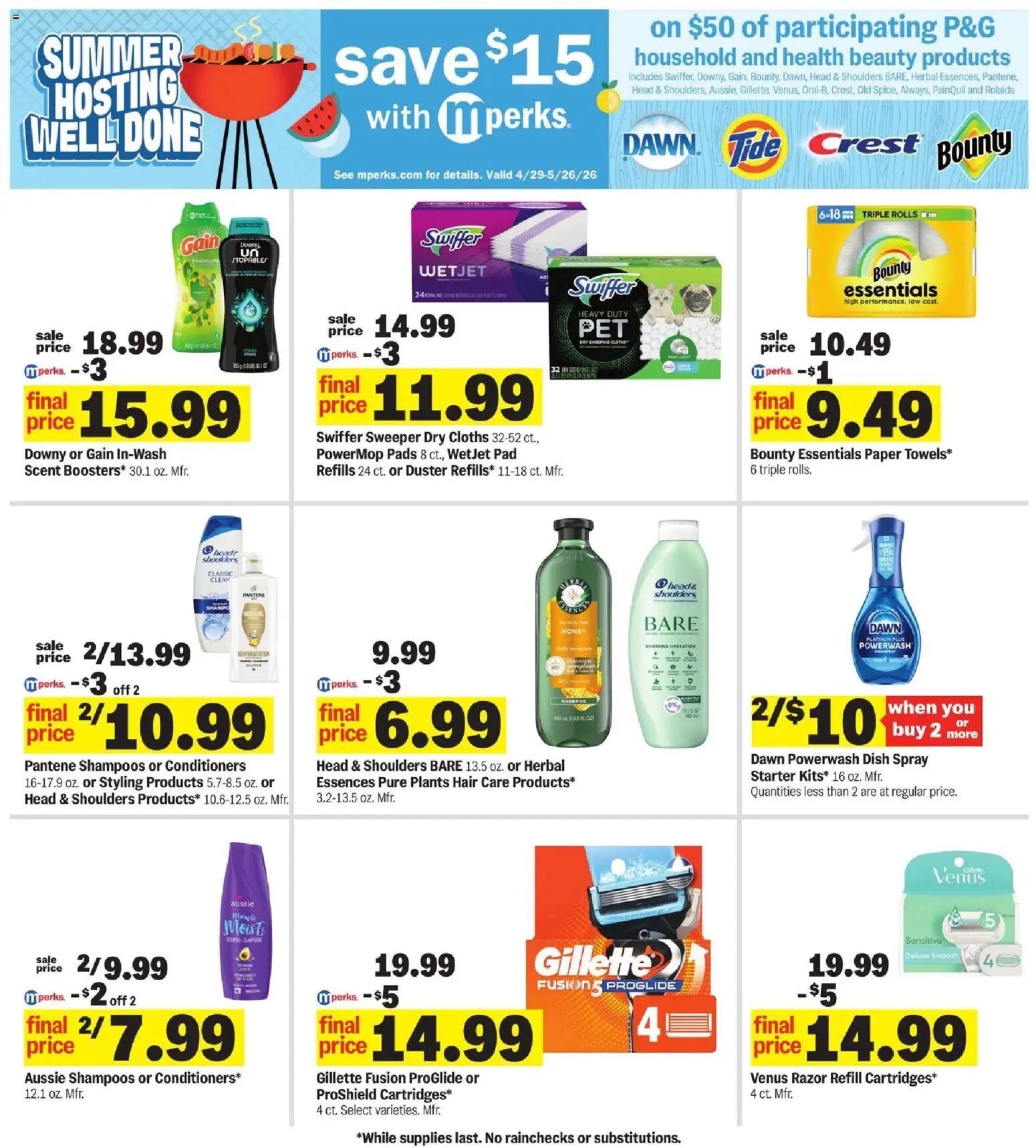Meijer Weekly Ad - MI - valid from 29.04.2026 | Page: 40 | Products: Fusion, Shampoo, Pads, Starter