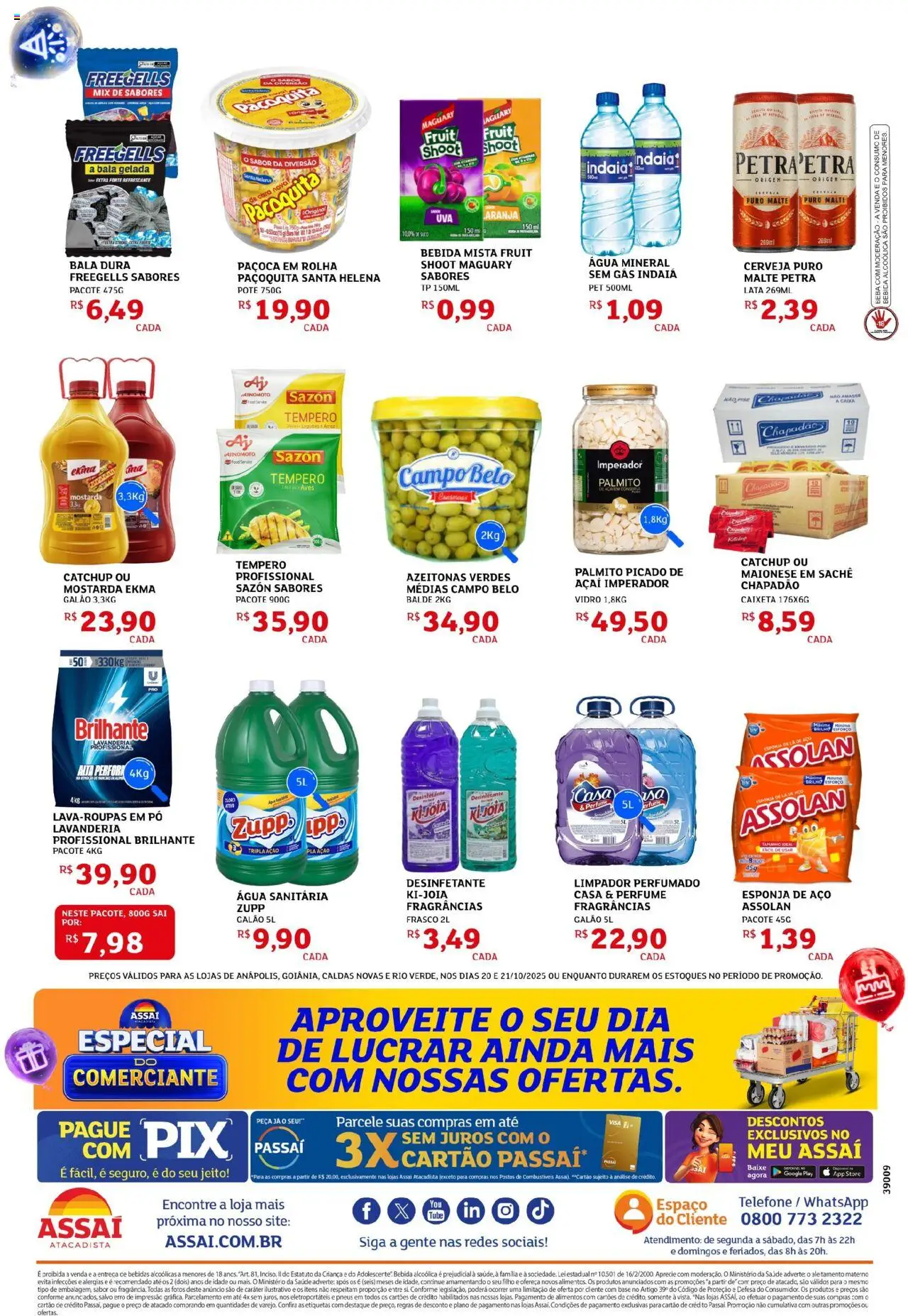 Assaí Atacadista Folheto - válido de 20.10.2025 | Página: 2 | Produtos: Arroz, Bebida, Maionese, Balde