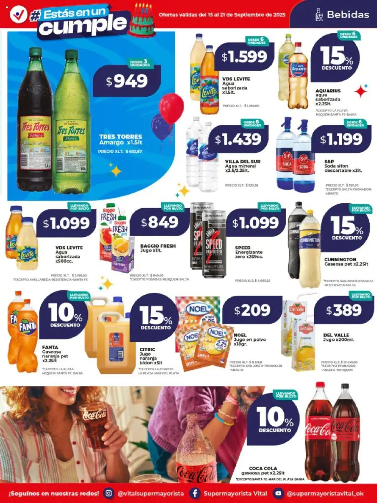 Vital - Ofertas │ válido desde el 15.09.2025 | Página: 21 | Productos: Bidón, Soda, Agua, Agua saborizada