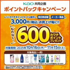 16.10.2025から有効なオファーを含む カワチ - 必ずもらえる！ 600カワチポイント！