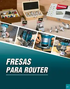 Vista previa de Makita catálogo Accesorios, nuevo folleto de la tienda, válido en México a partir del 08.07.2024 | Página: 231 | Productos: Fresas