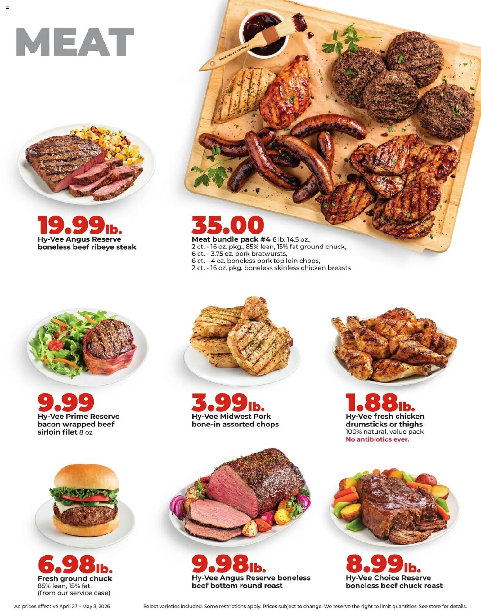 HyVee Weekly Ad - valid from 27.04.2026 | Page: 12 | Products: Pork, Beef, Case