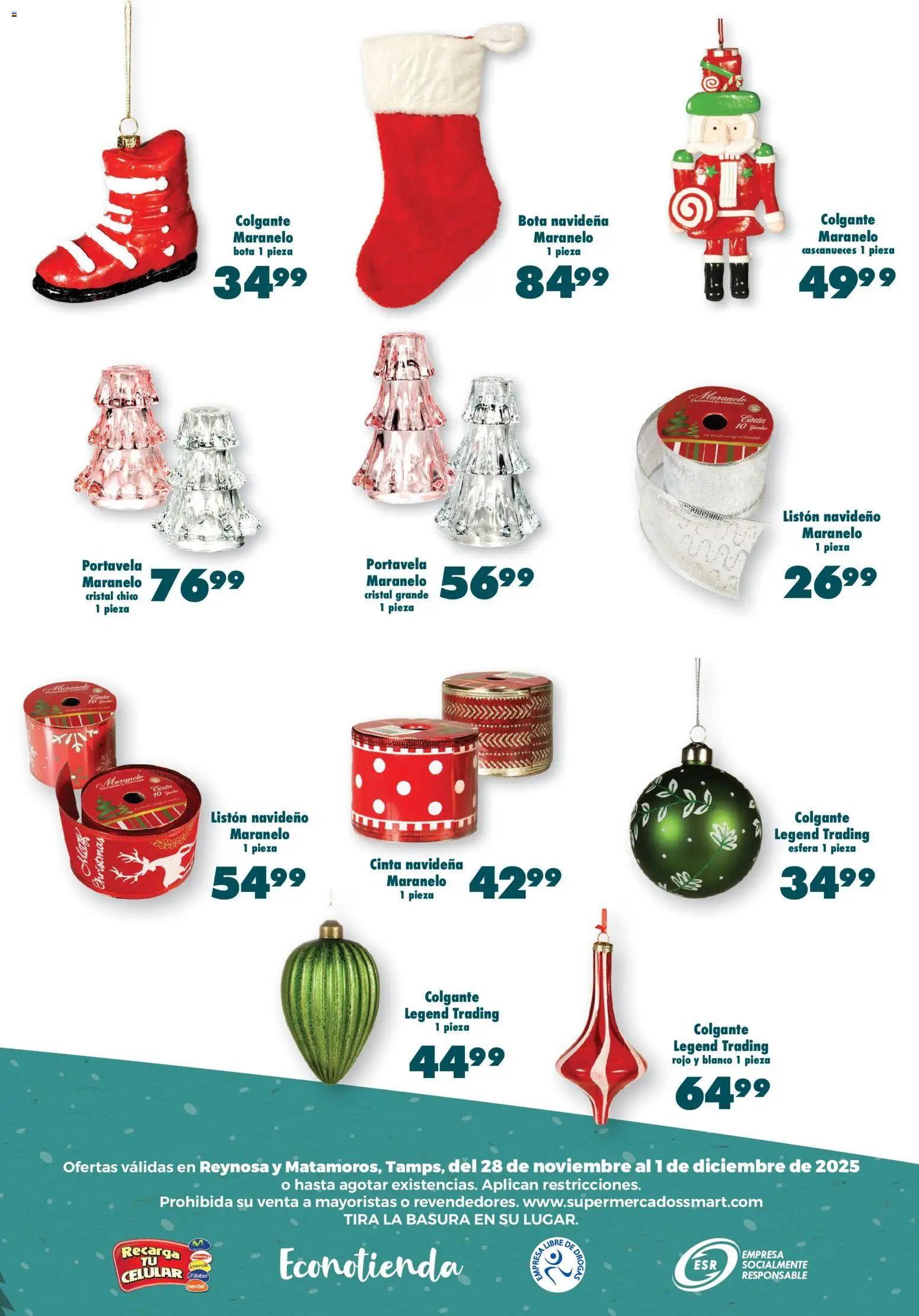 Nuevas ofertas de S-Mart válidas en toda la República Mexicana desde el 28.11.2025. ¡Encuentra las mejores ofertas en S-Mart folleto Ofertas de Feria Reynosa! | Página: 6 | Productos: Cinta