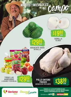 Vista previa de Soriana - Martes y Miércoles del Campo Súper: Ags, Nay, Jal, Qro, Col, Mich, Gto, Hgo, Tlax, Mor, Pue, Gro, Oax, Edo. de Mex, Valle de México, nuevo folleto de la tienda, válido en México a partir del 16.09.2025