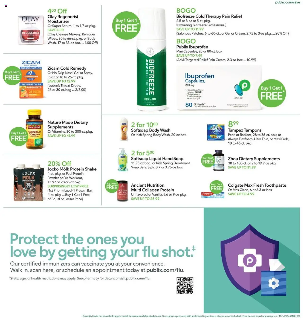 Publix Weekly Ad - valid from 15.10.2025 | Page: 13 | Products: Magnesium, Box, Makeup Remover, Deodorant