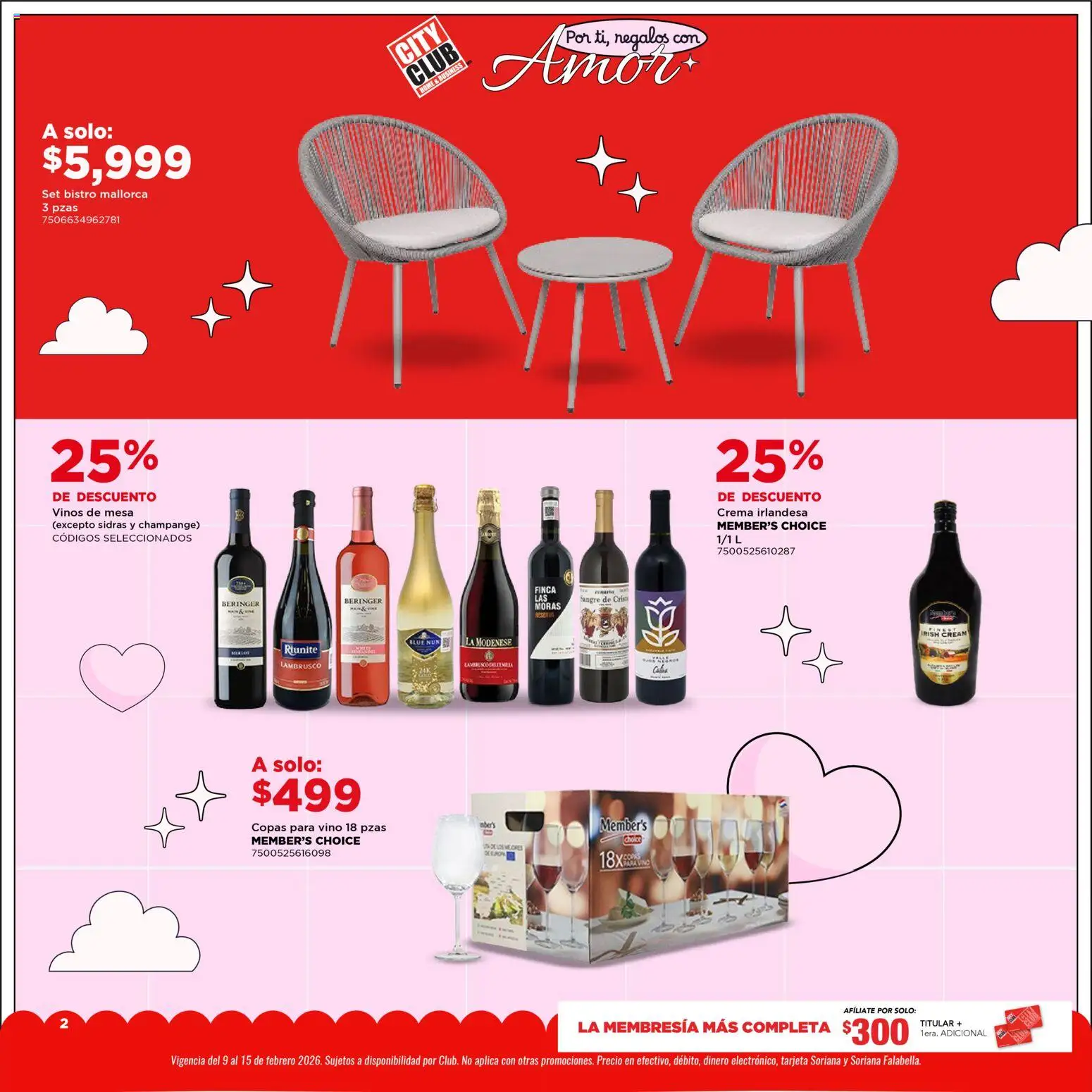 Nuevas ofertas de City Club válidas en toda la República Mexicana desde el 09.02.2026. ¡Encuentra las mejores ofertas en City Club catálogo Por ti, regalos con Amor! | Página: 2