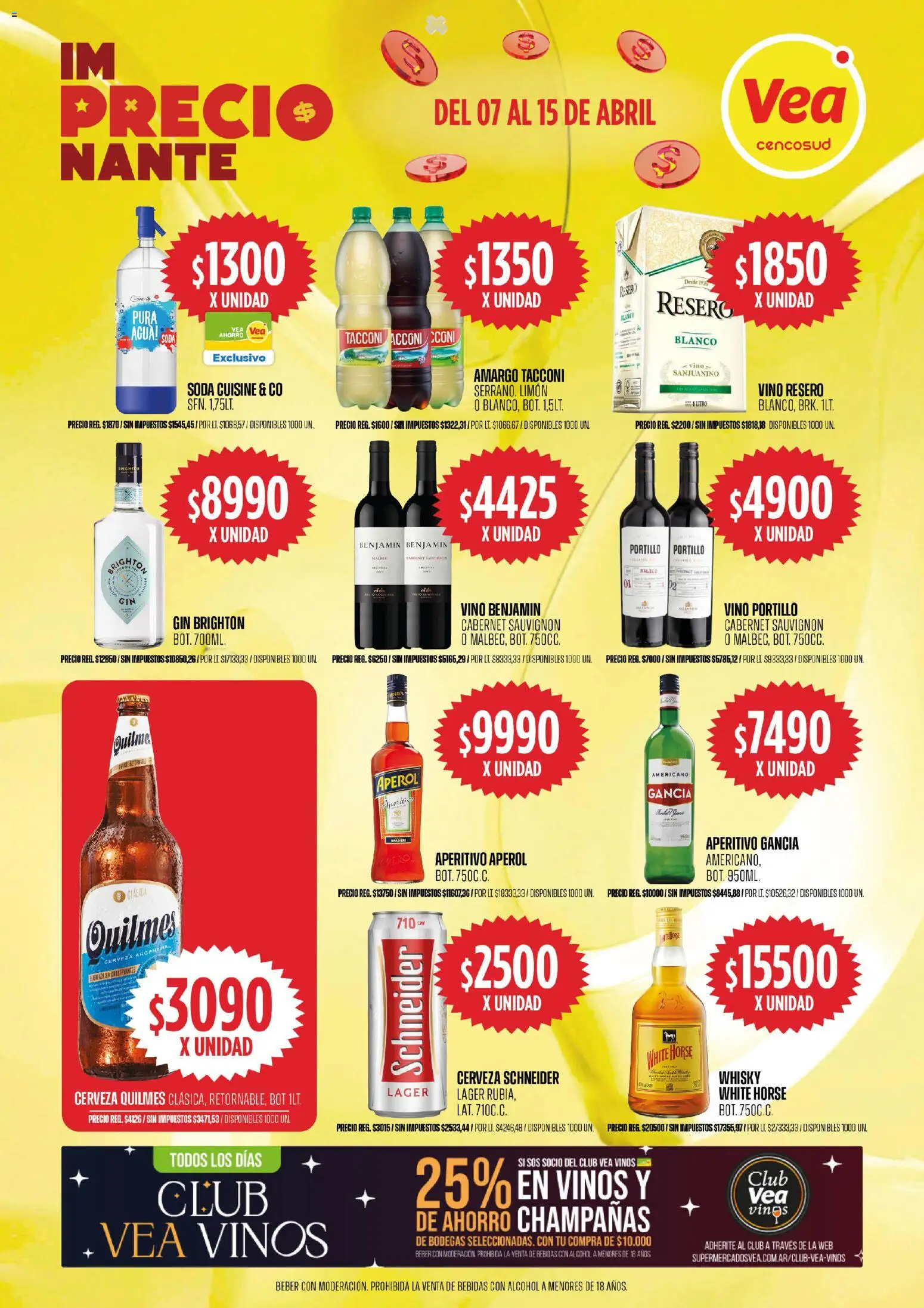Vea ofertas │ válido desde el 07.04.2026 | Página: 5 | Productos: Whisky, Gin, Vino, Cerveza