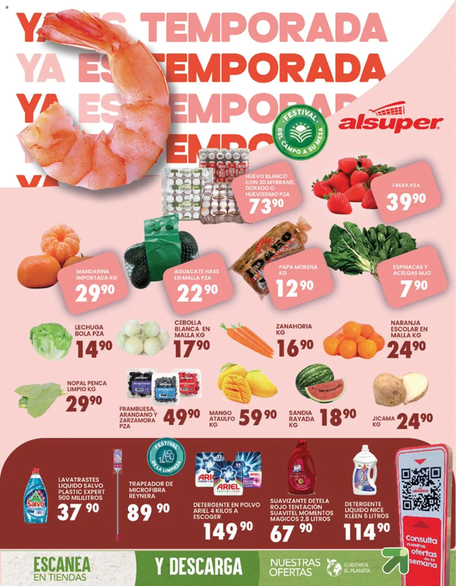 Nuevas ofertas de Alsuper válidas en toda la República Mexicana desde el 31.03.2026. ¡Encuentra las mejores ofertas en Alsuper folleto Laguna! | Página: 8 | Productos: Fresa, Detergente, Suavizante, Mesa